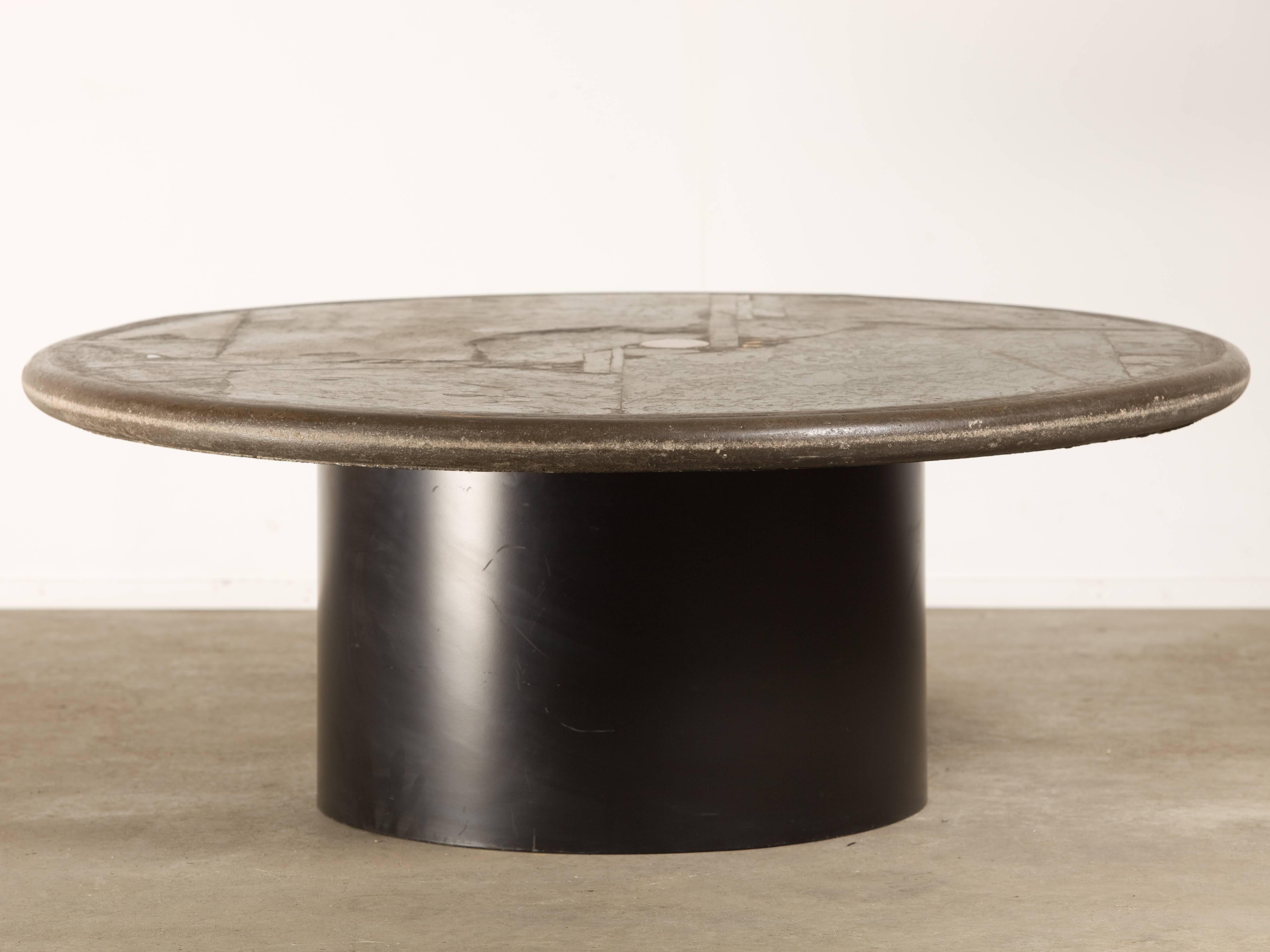 Dutch Slate Stone Coffee Table by Paul Kingma For Sale