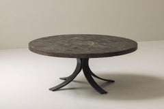 Slate stone coffee table sourced in France, dating from the 1950s.