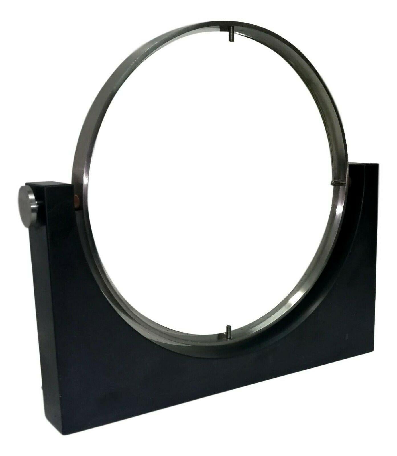 Slate Table Double-Sided Mirror for Toilet Design Angelo Mangiarotti, 1960s In Good Condition In taranto, IT