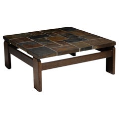 Used Slate Top Coffee Table, France circa 1970