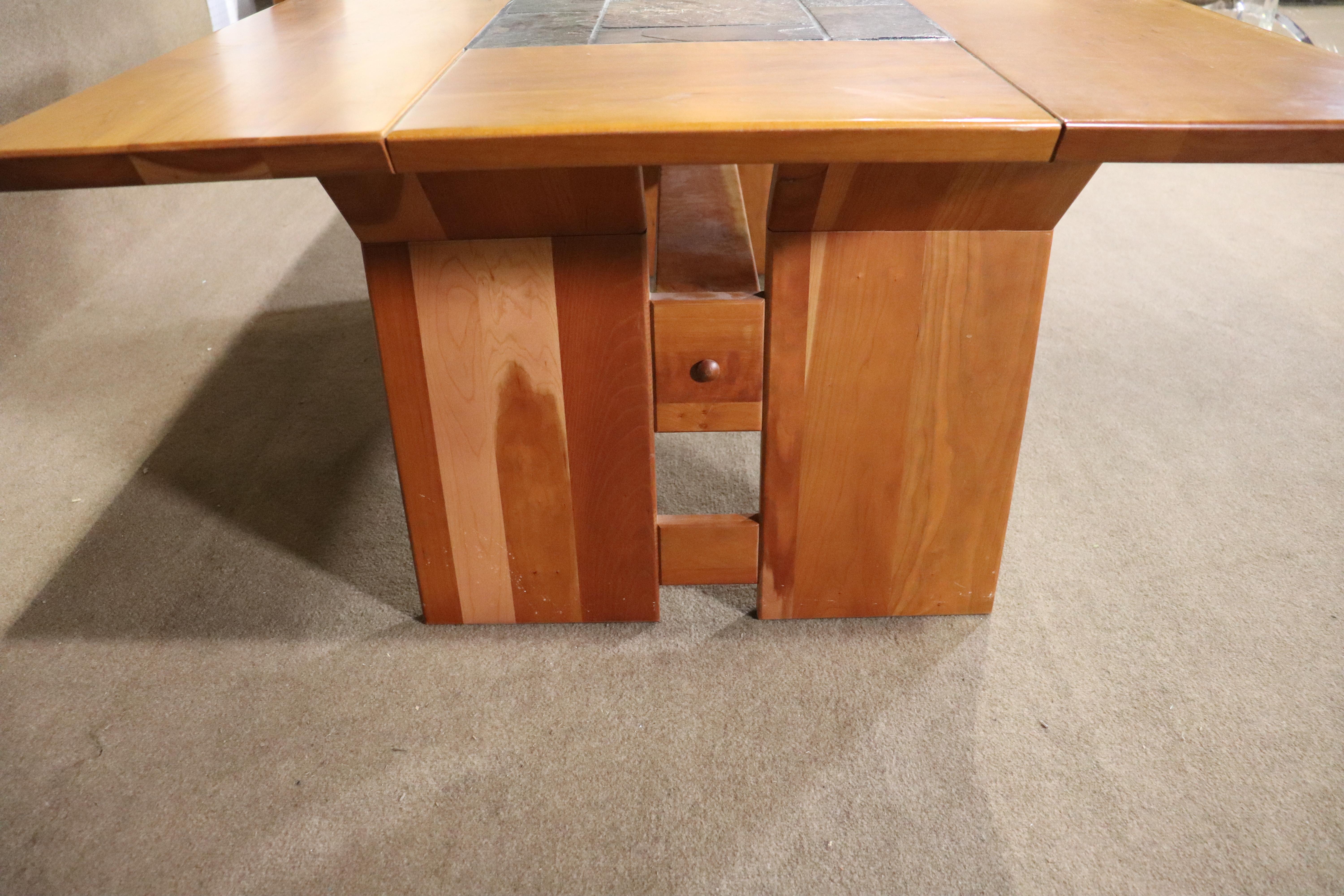 Slate Top Dining Table In Good Condition For Sale In Brooklyn, NY
