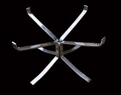 Tavolino 'Falcon' con piano in ardesia e base cromata di Sigurd Ressell per Vatne Møbler