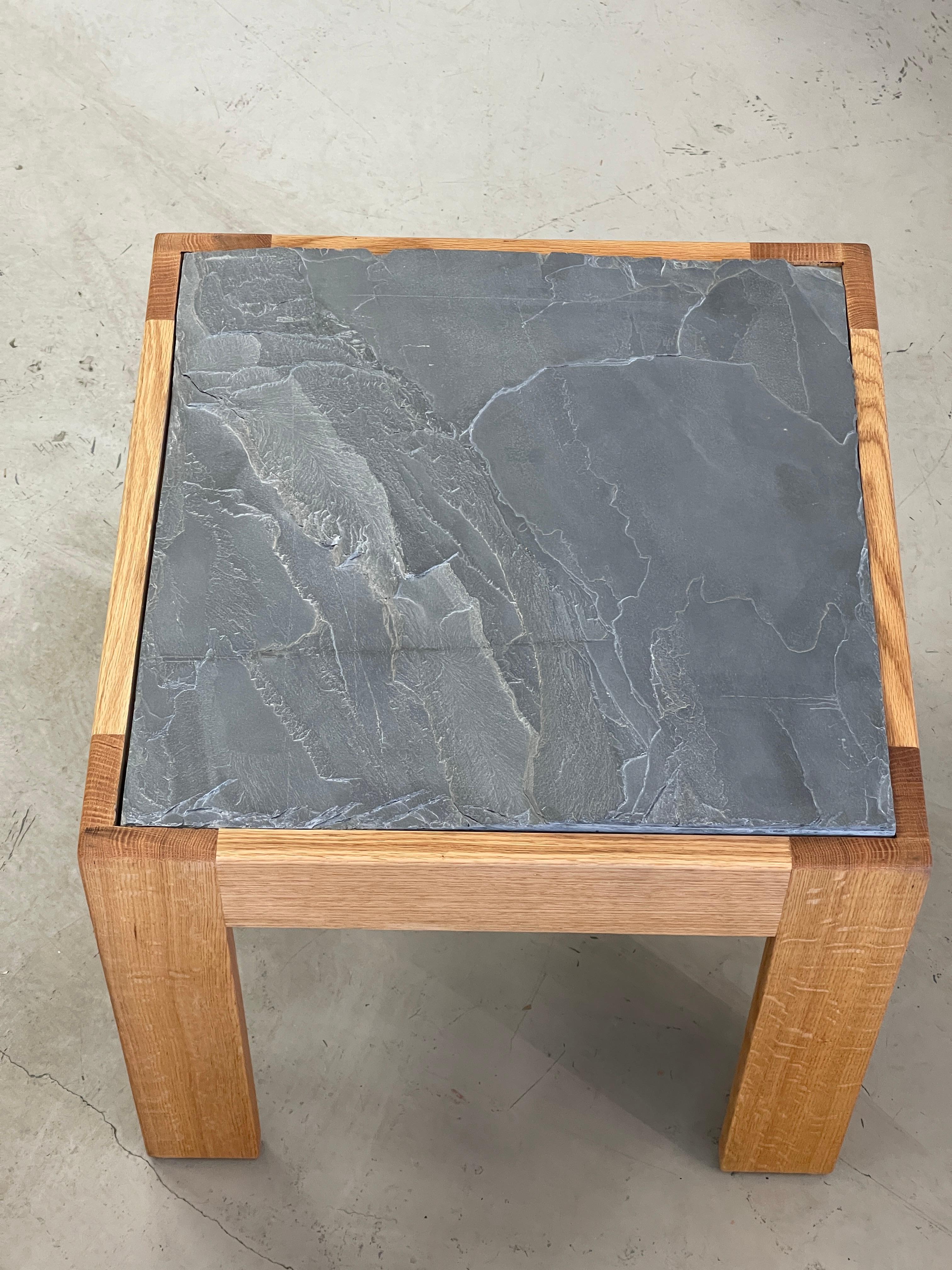 Contemporary Slate Top Oak Tables For Sale