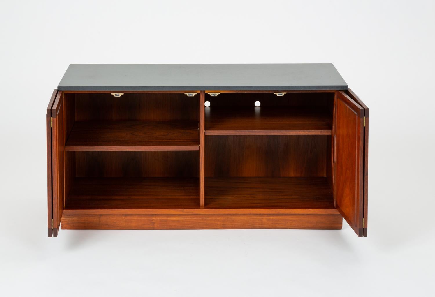Slate-Top Walnut Sideboard by Jack Cartwright for Founders 7