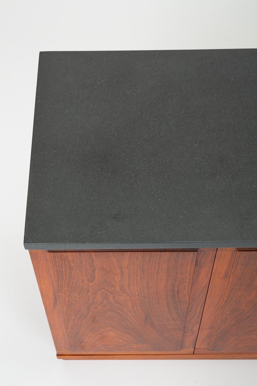 Slate-Top Walnut Sideboard by Jack Cartwright for Founders 8
