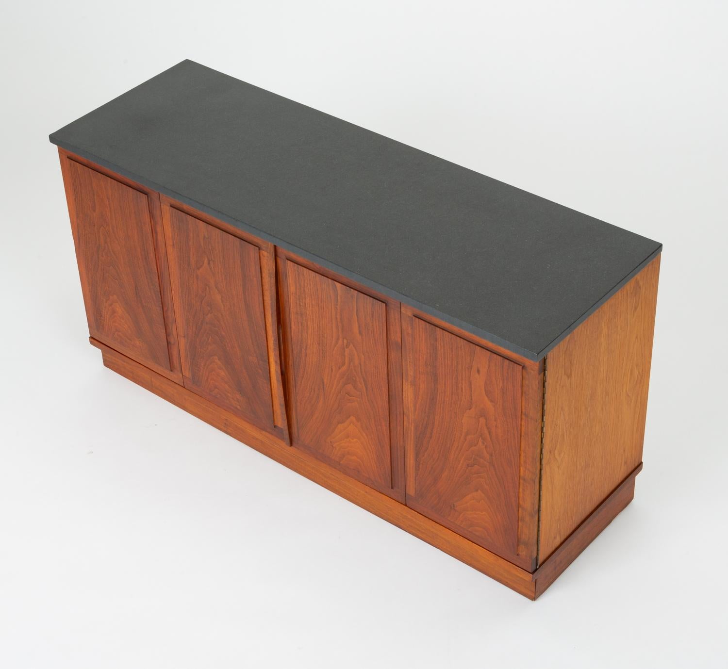 20th Century Slate-Top Walnut Sideboard by Jack Cartwright for Founders
