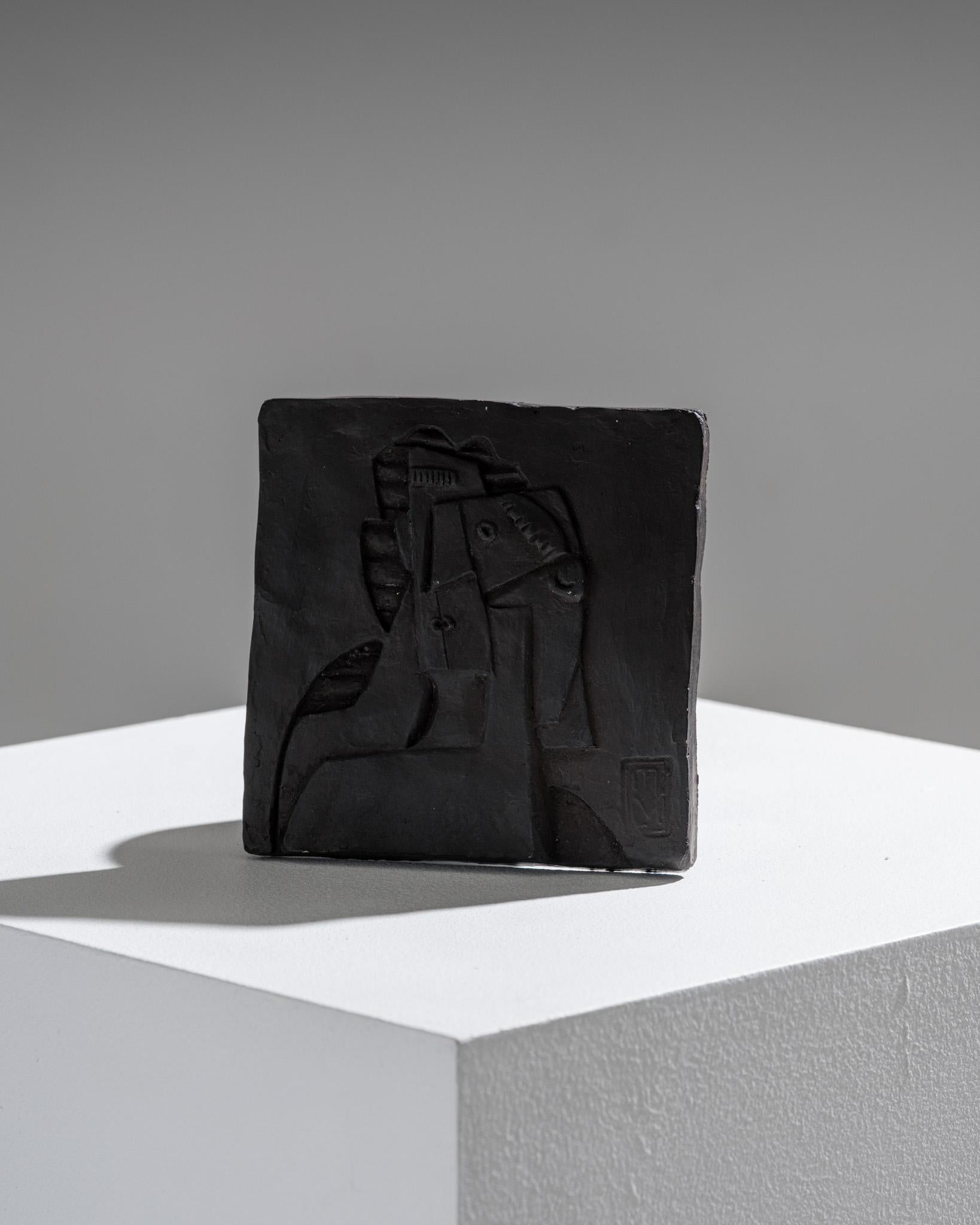 Wandskulptur aus Schiefer, 1980er Jahre im Zustand „Gut“ im Angebot in PARIS, FR