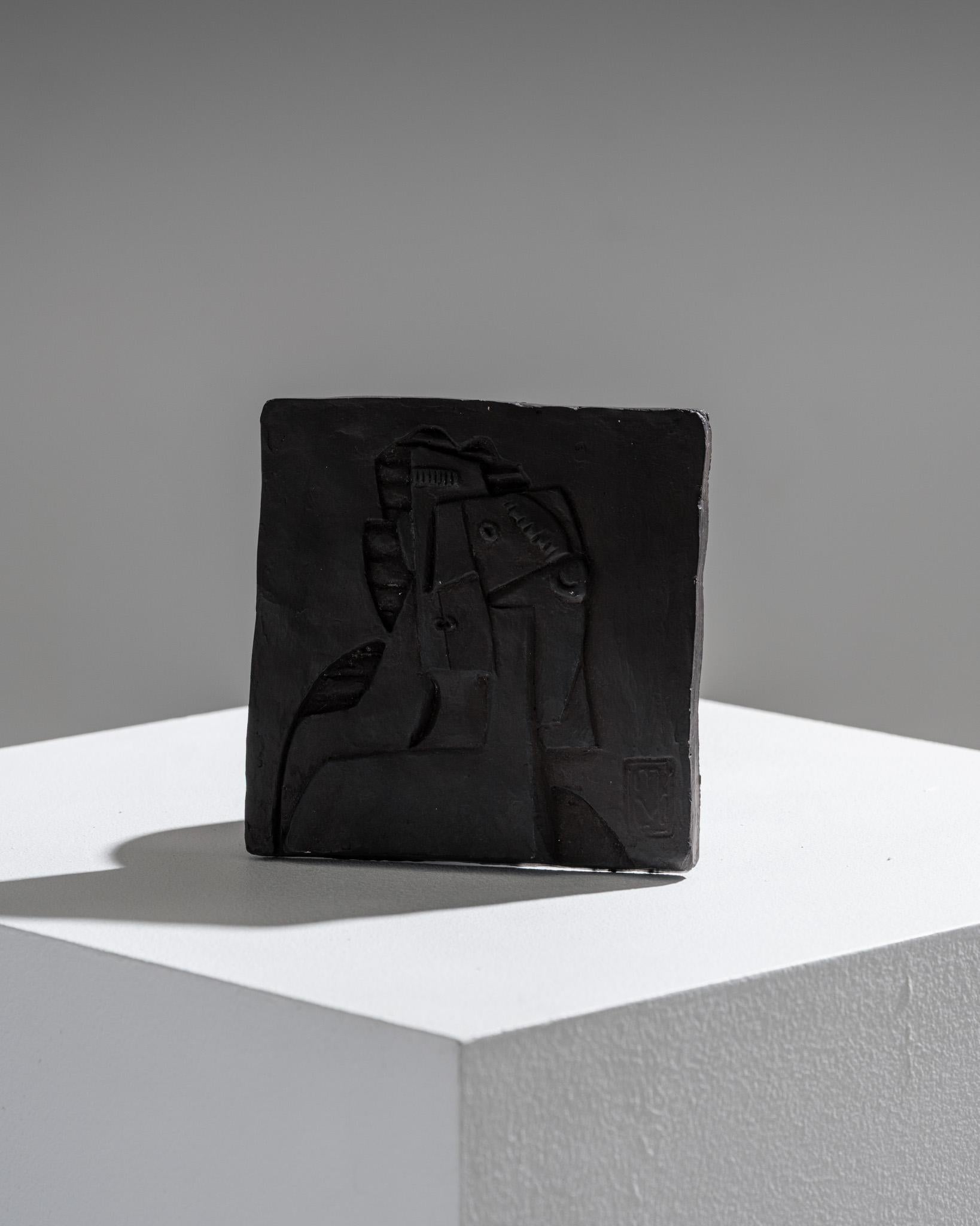 Wandskulptur aus Schiefer, 1980er Jahre (Ende des 20. Jahrhunderts) im Angebot