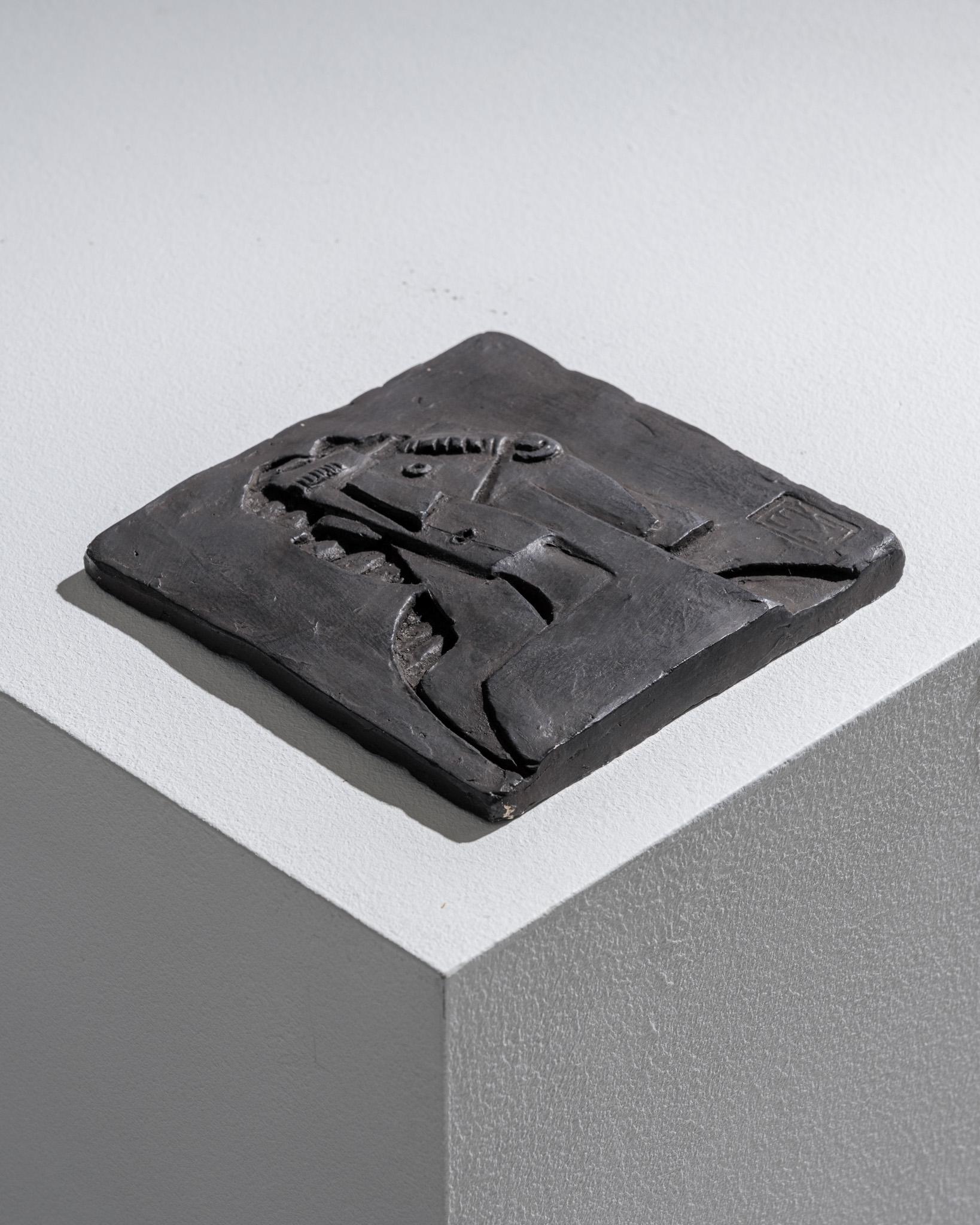 Wandskulptur aus Schiefer, 1980er Jahre im Angebot 2