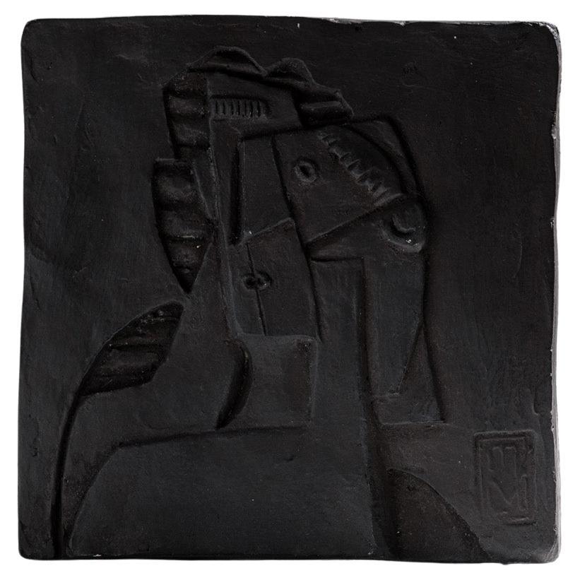 Wandskulptur aus Schiefer, 1980er Jahre im Angebot