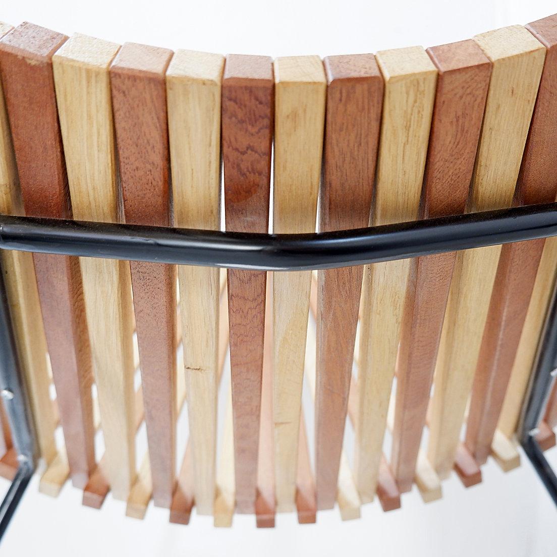 “slats” Side Chair chair in the style of Mod. 218 by Dirk Van Sliedregt for Rohé For Sale 4