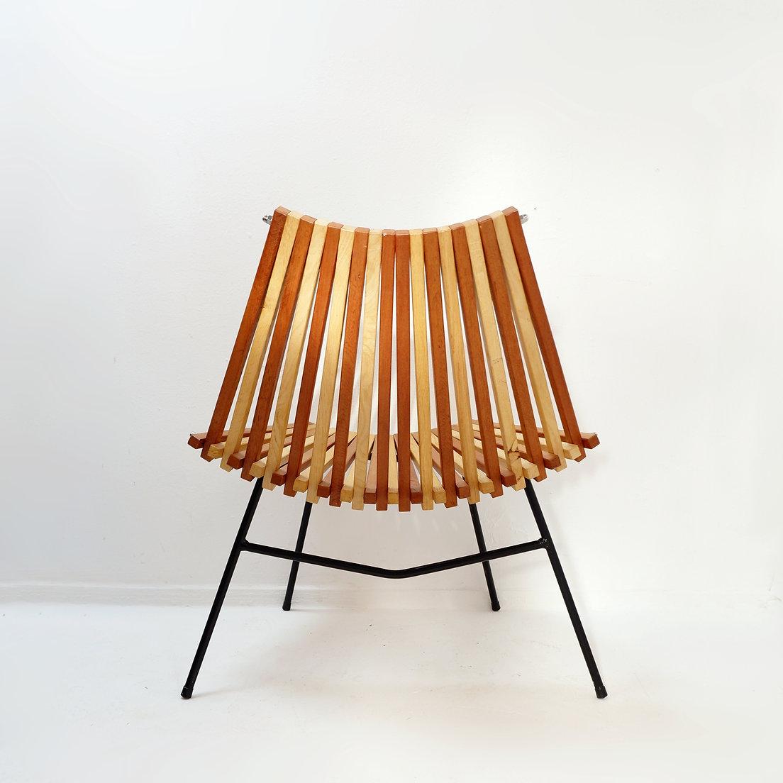 “slats” Side Chair chair in the style of Mod. 218 by Dirk Van Sliedregt for Rohé For Sale 6