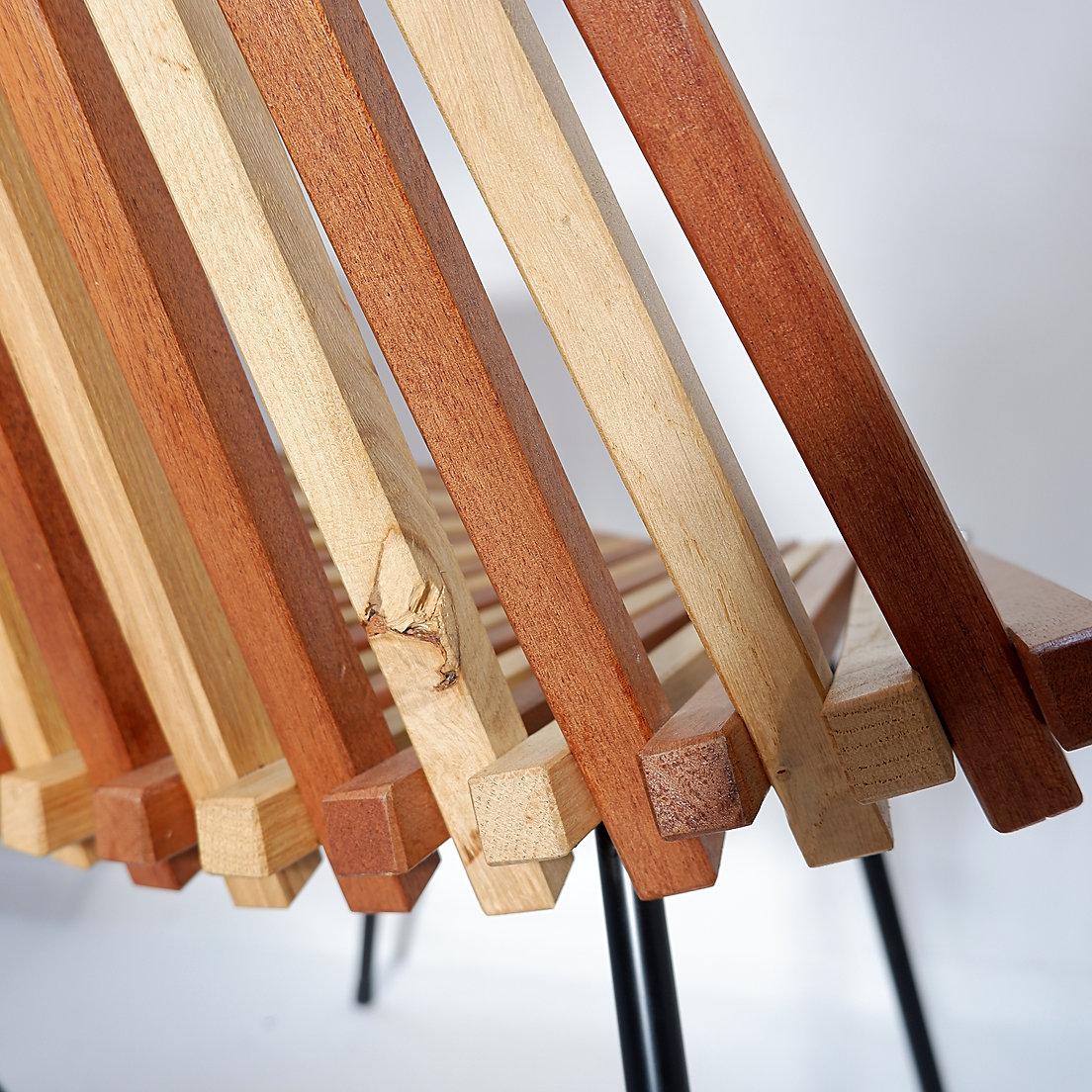 “slats” Side Chair chair in the style of Mod. 218 by Dirk Van Sliedregt for Rohé For Sale 7