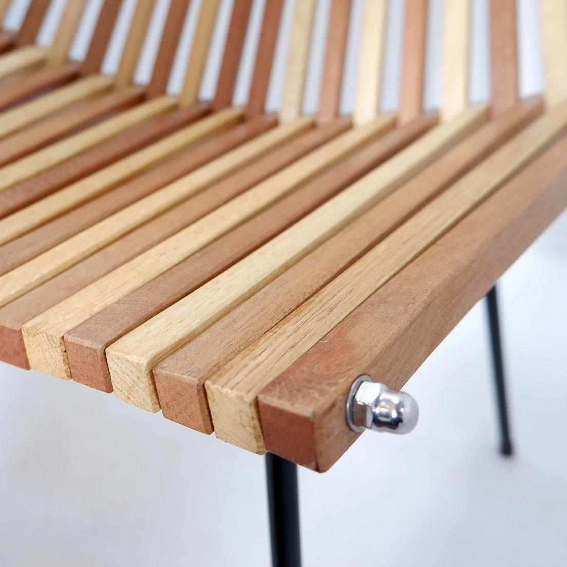 “slats” Side Chair chair in the style of Mod. 218 by Dirk Van Sliedregt for Rohé For Sale 9