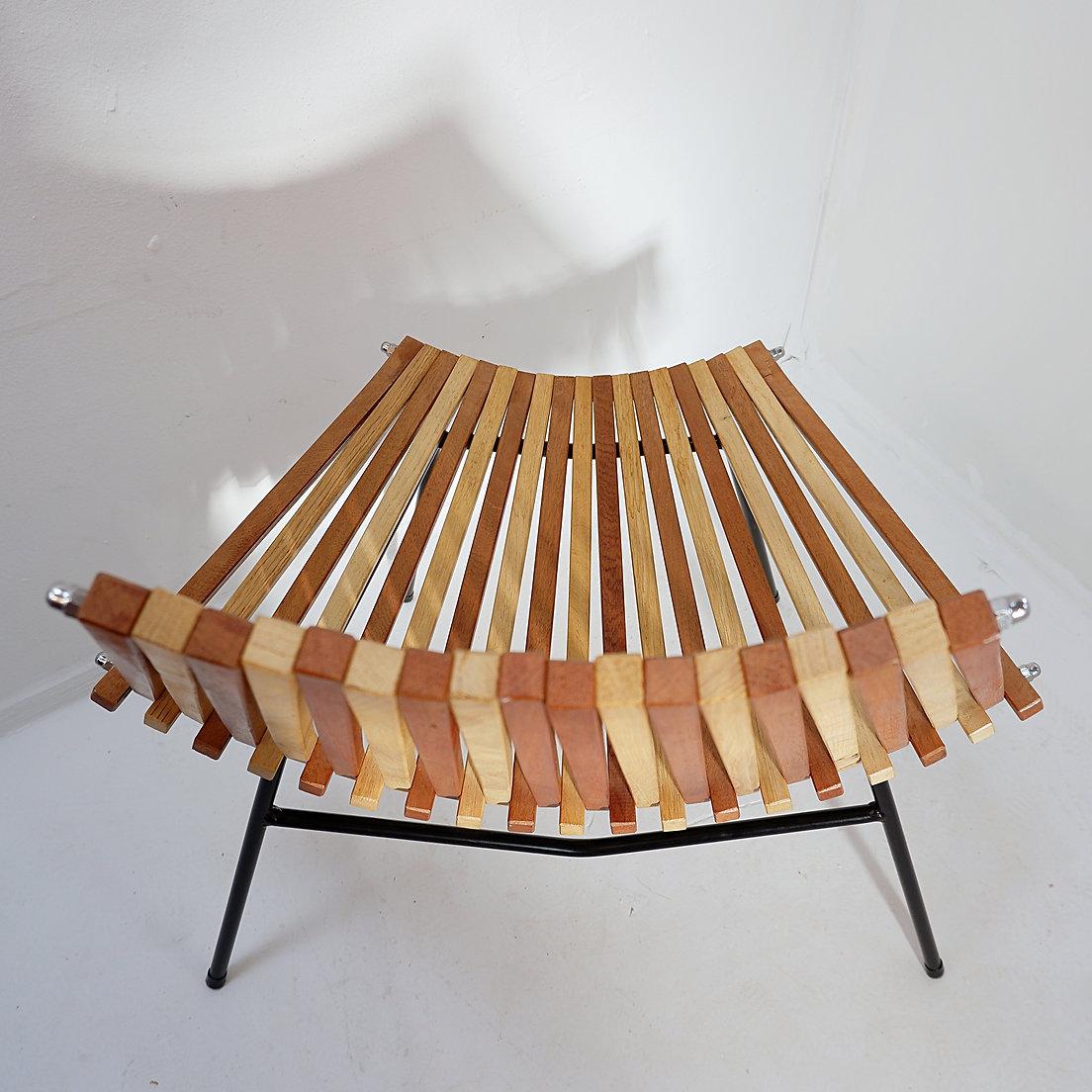 “slats” Side Chair chair in the style of Mod. 218 by Dirk Van Sliedregt for Rohé For Sale 10