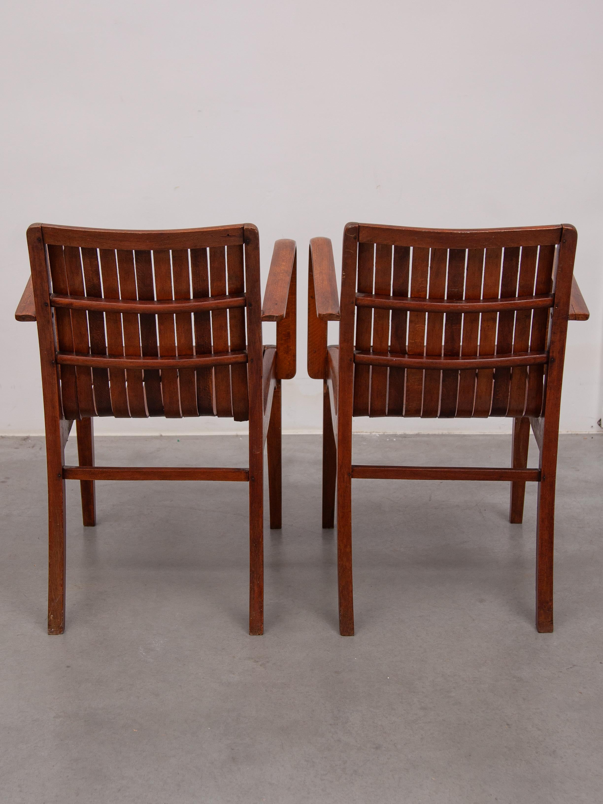 Fauteuil à lattes Art Nouveau conçu par Thonet en vente 2