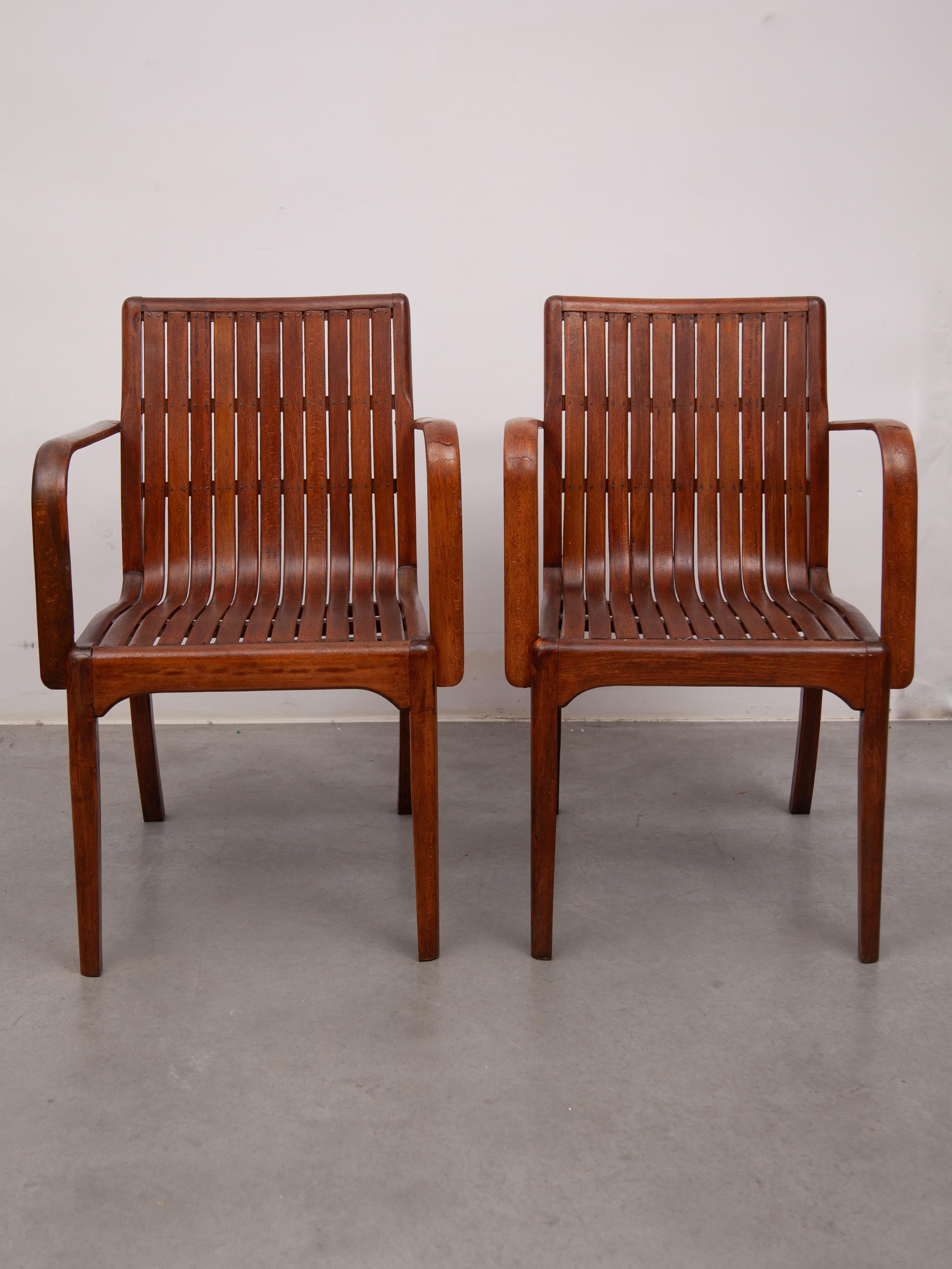 Autrichien Fauteuil à lattes Art Nouveau conçu par Thonet en vente