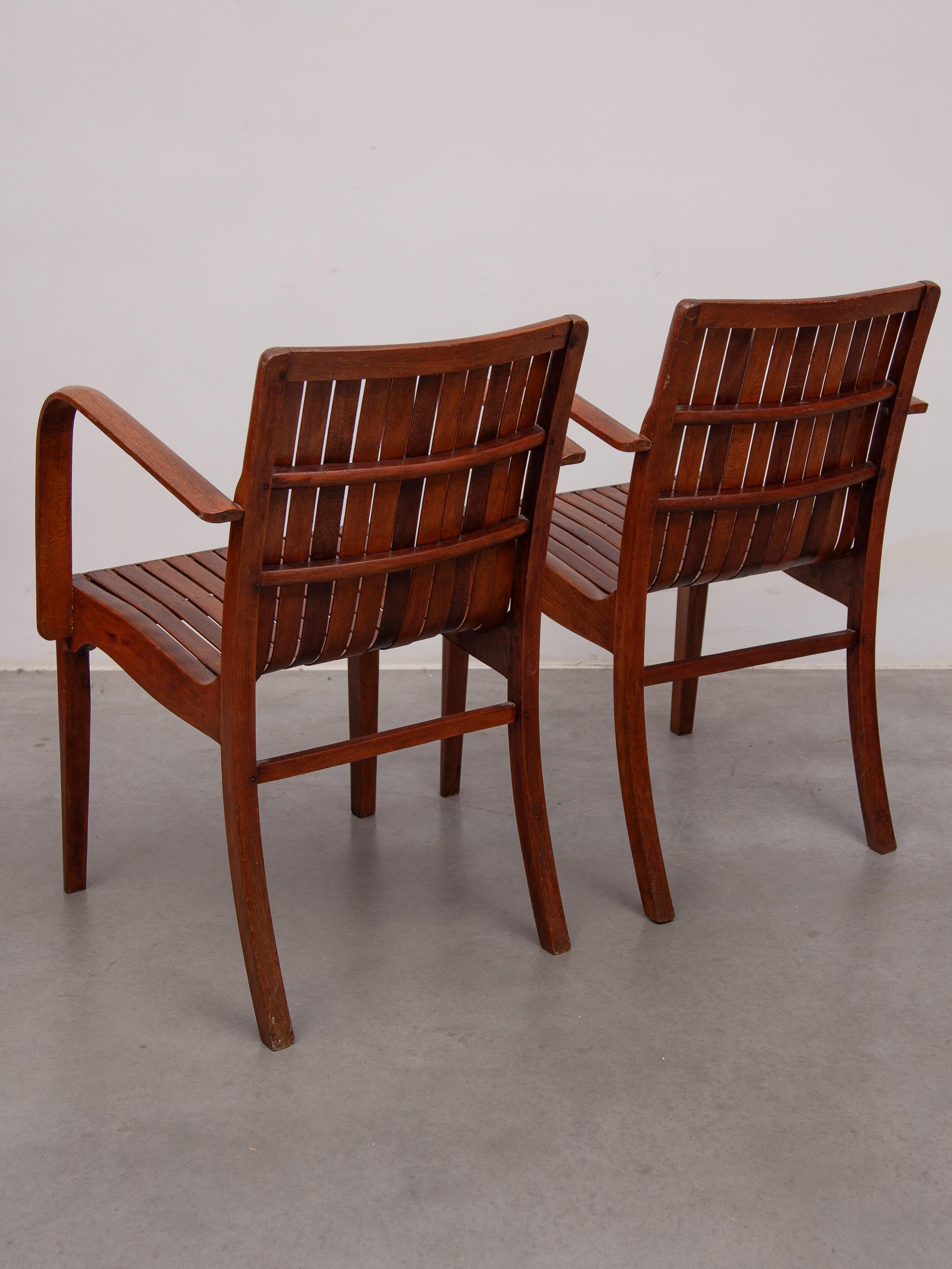 Bois cintré Fauteuil à lattes Art Nouveau conçu par Thonet en vente