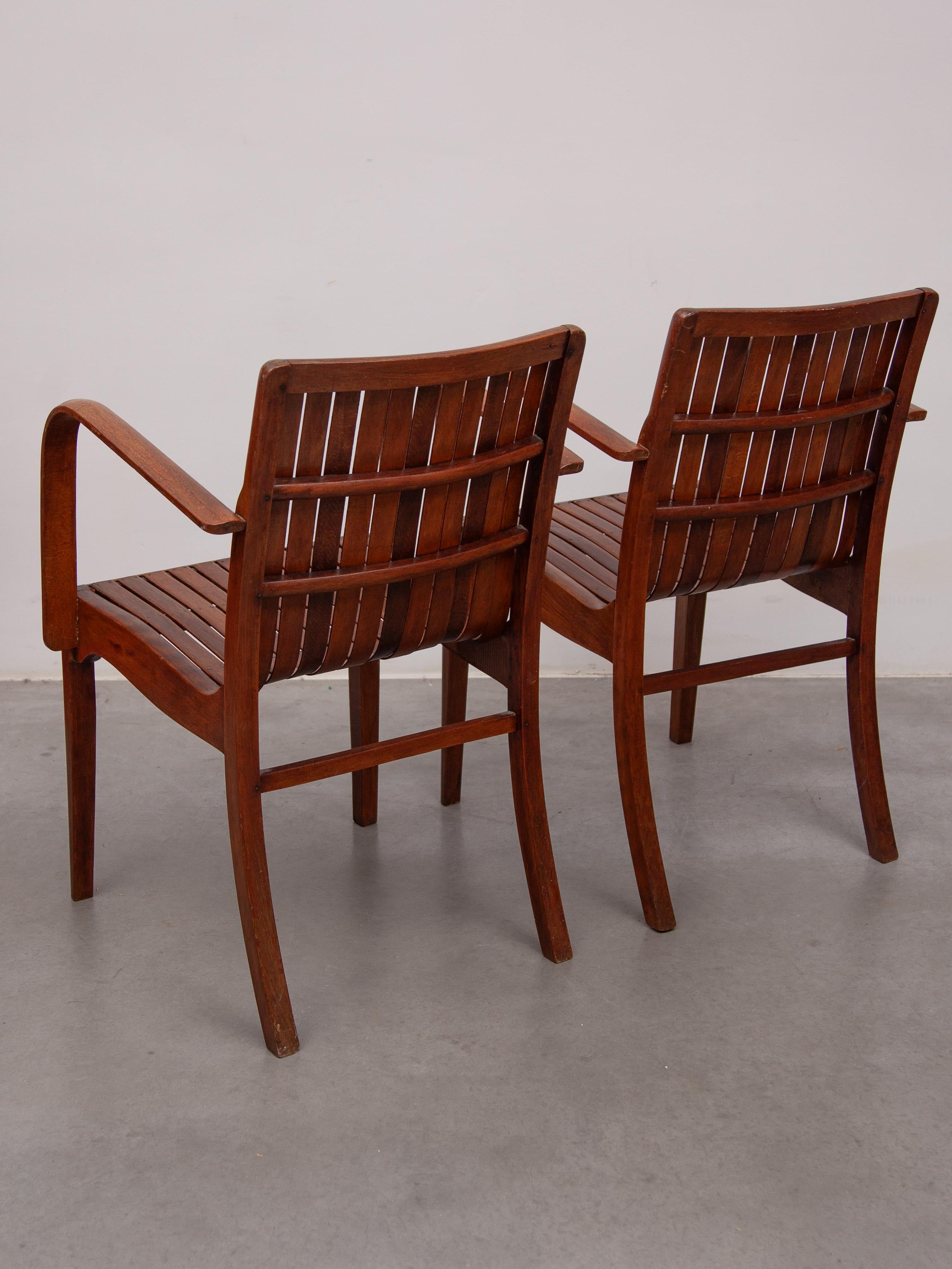 Fauteuil à lattes Art Nouveau conçu par Thonet en vente 1