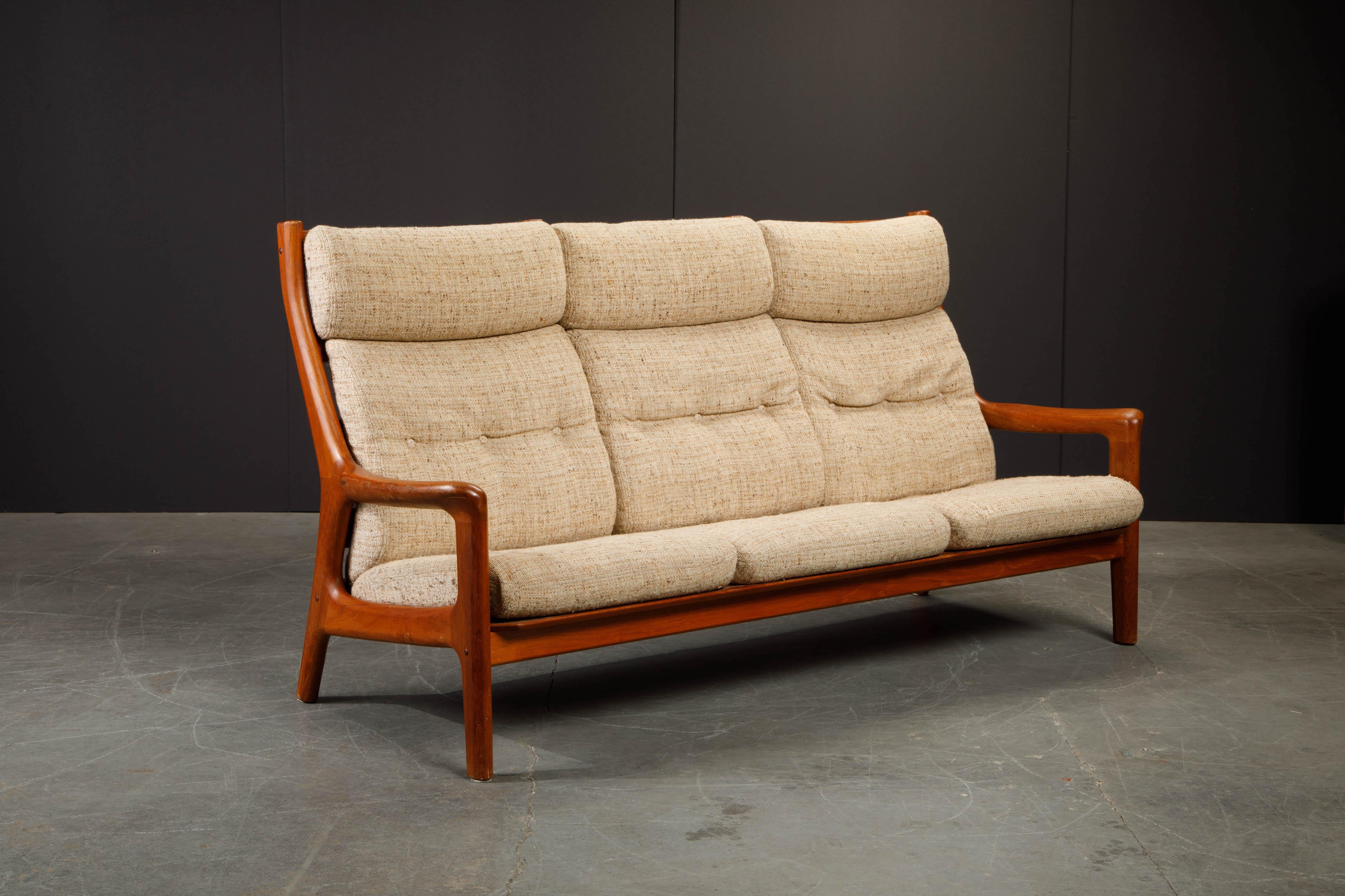 High back mid century sofa deals