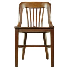 Slatted Back Walnut Armless Bank Chair Quantity Available