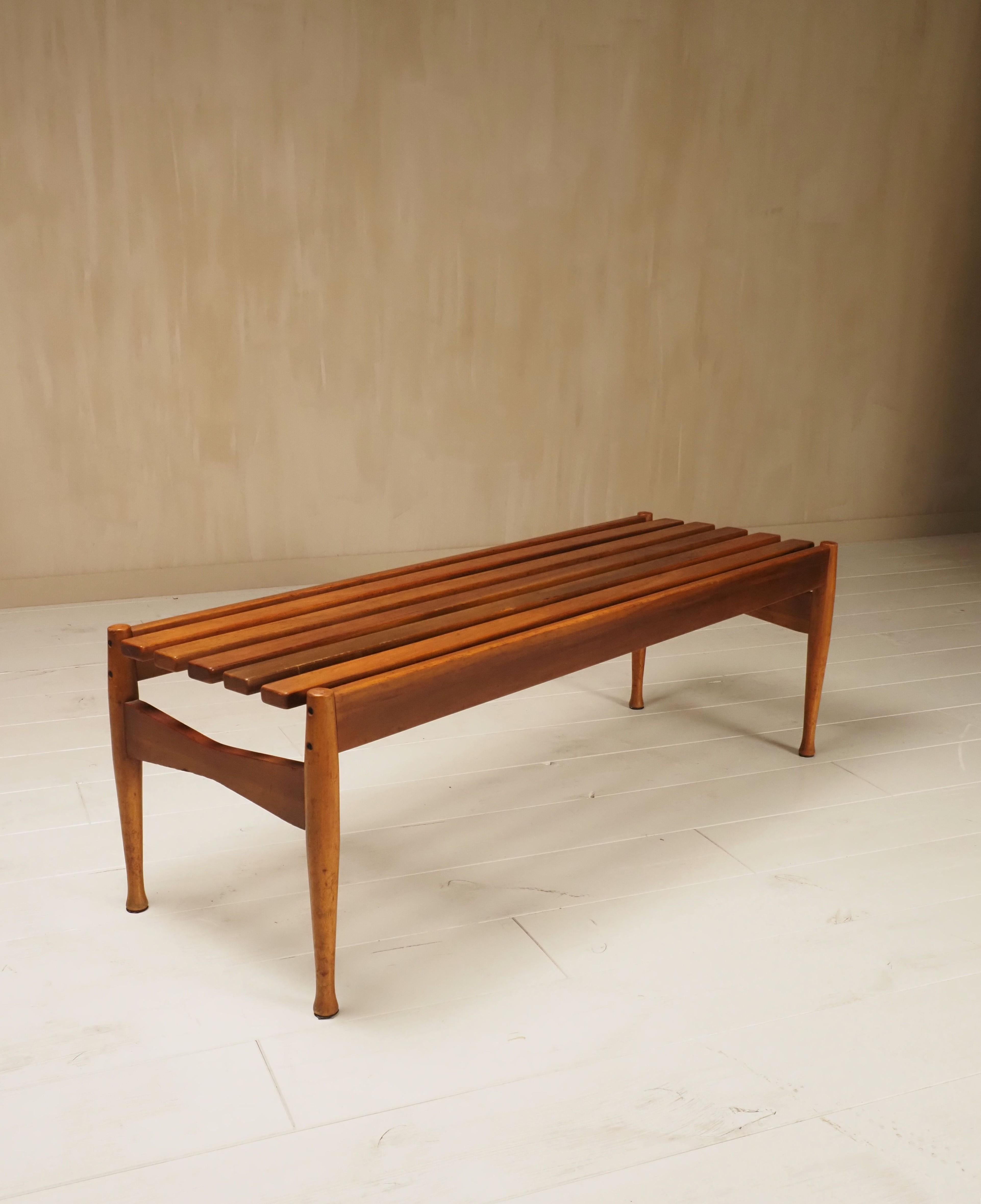 Slatted bench by Gio Ponti for Fratelli Reguitti, 1950s 7