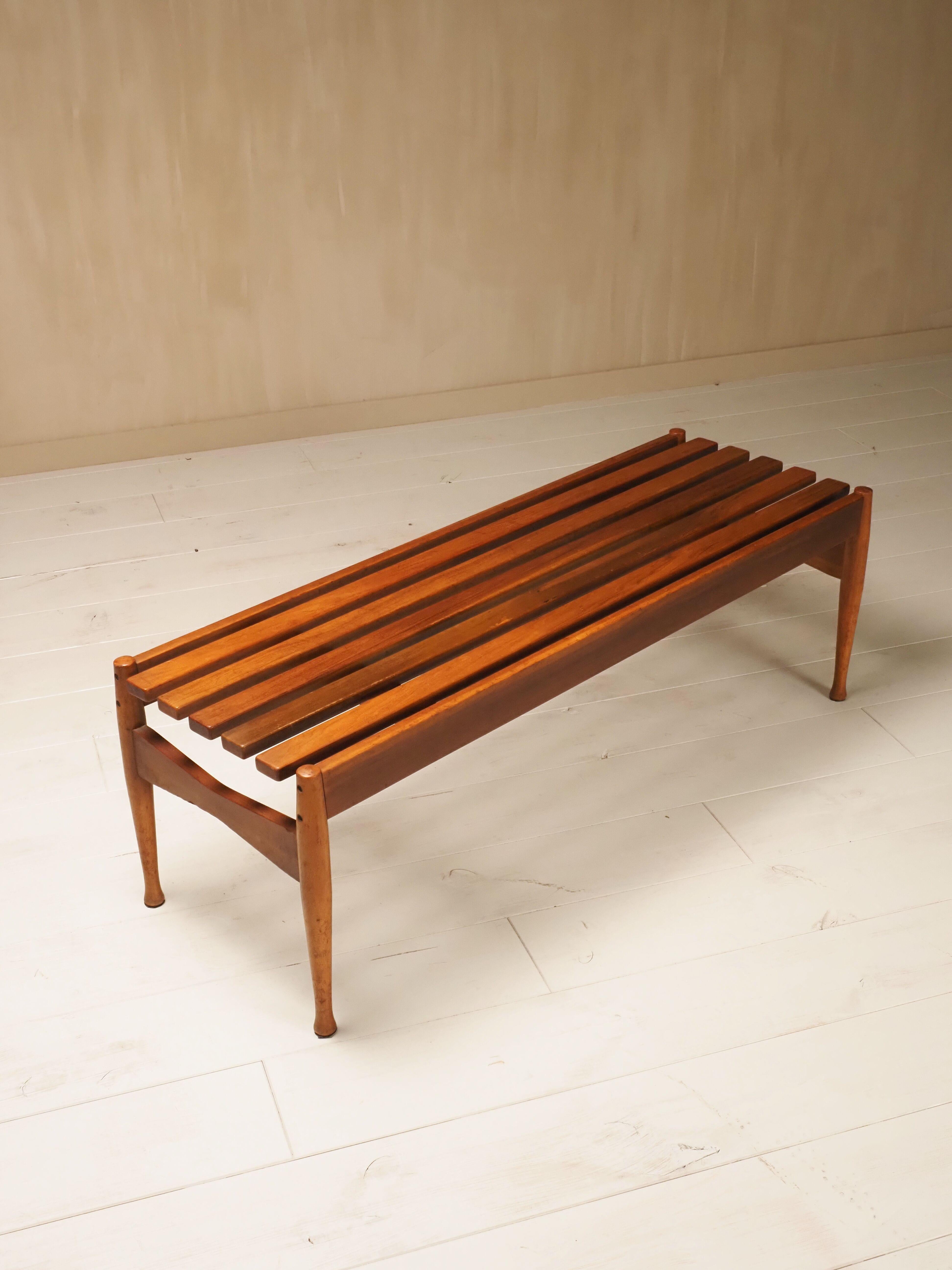Slatted bench by Gio Ponti for Fratelli Reguitti, 1950s 9