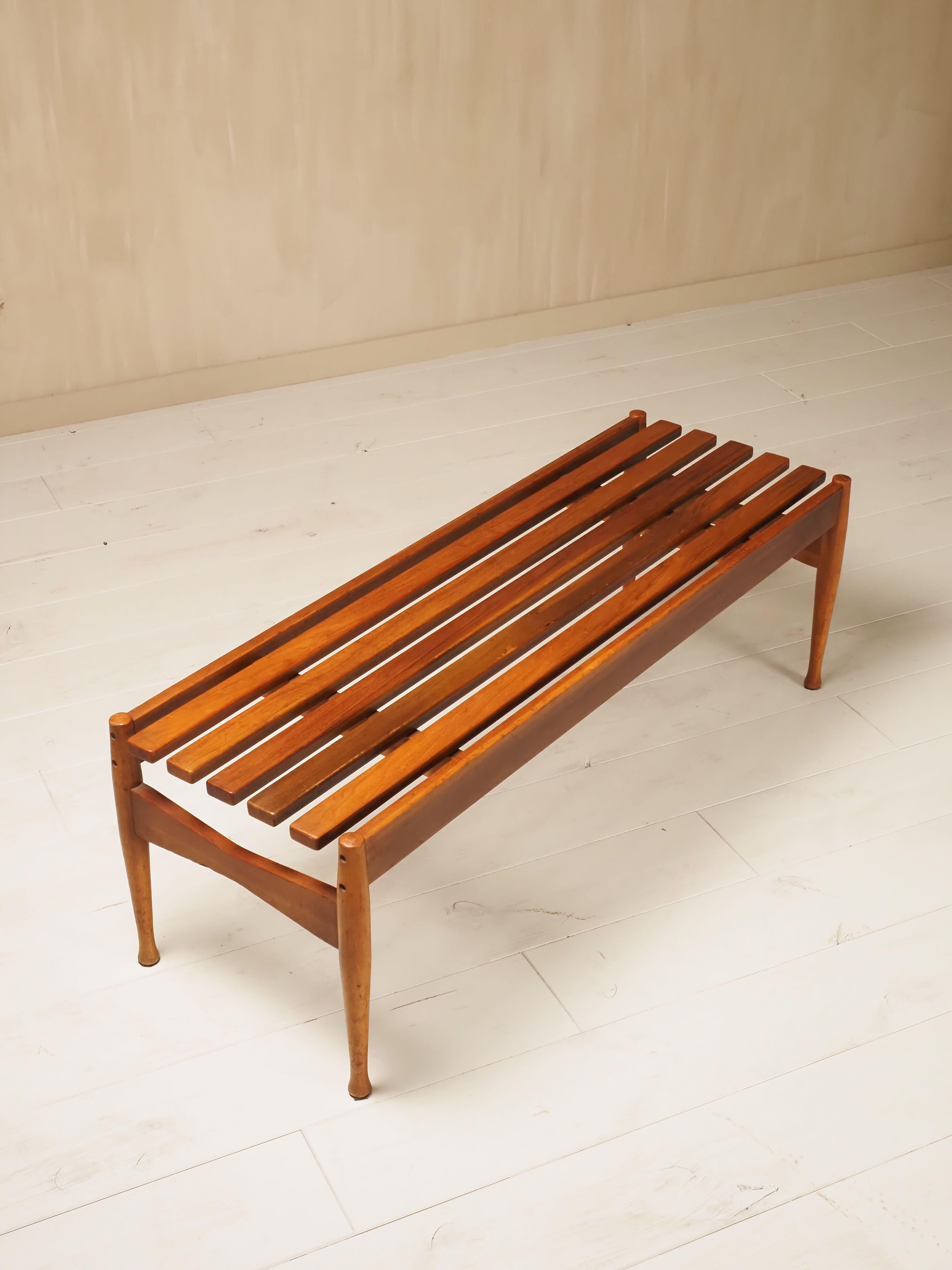 Slatted bench by Gio Ponti for Fratelli Reguitti, 1950s 10