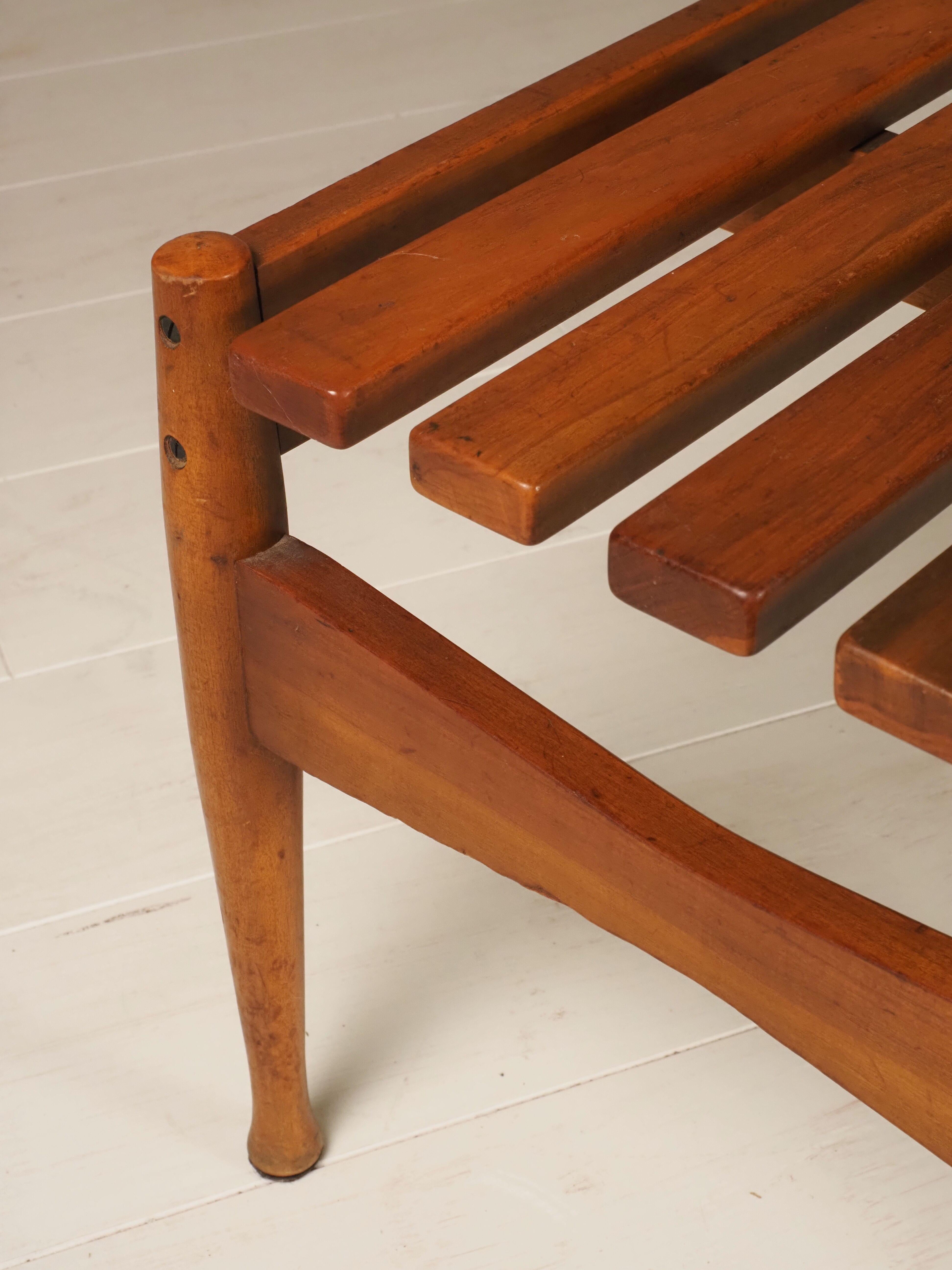 Slatted bench by Gio Ponti for Fratelli Reguitti, 1950s In Good Condition In Diest, BE