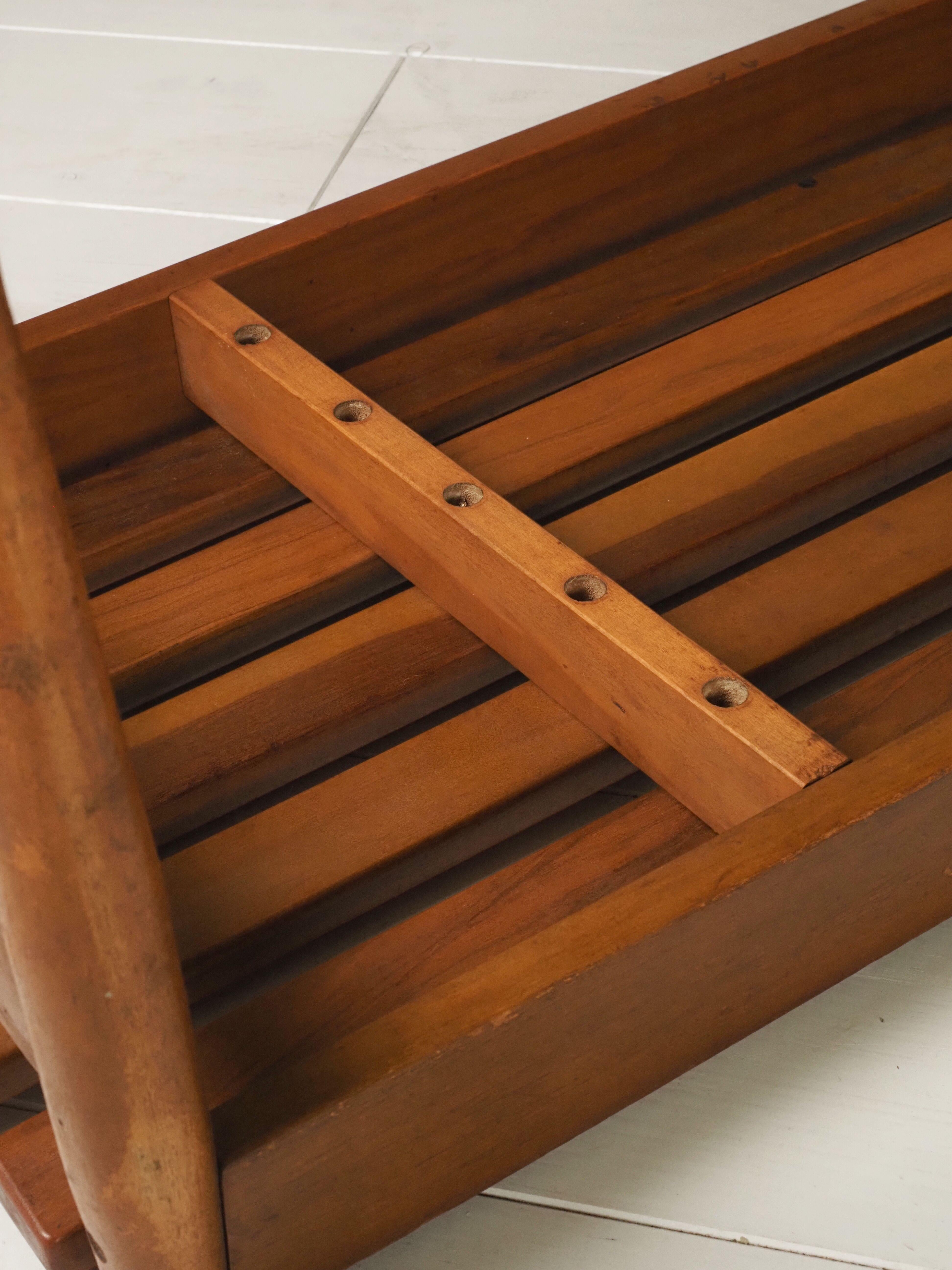 Wood Slatted bench by Gio Ponti for Fratelli Reguitti, 1950s