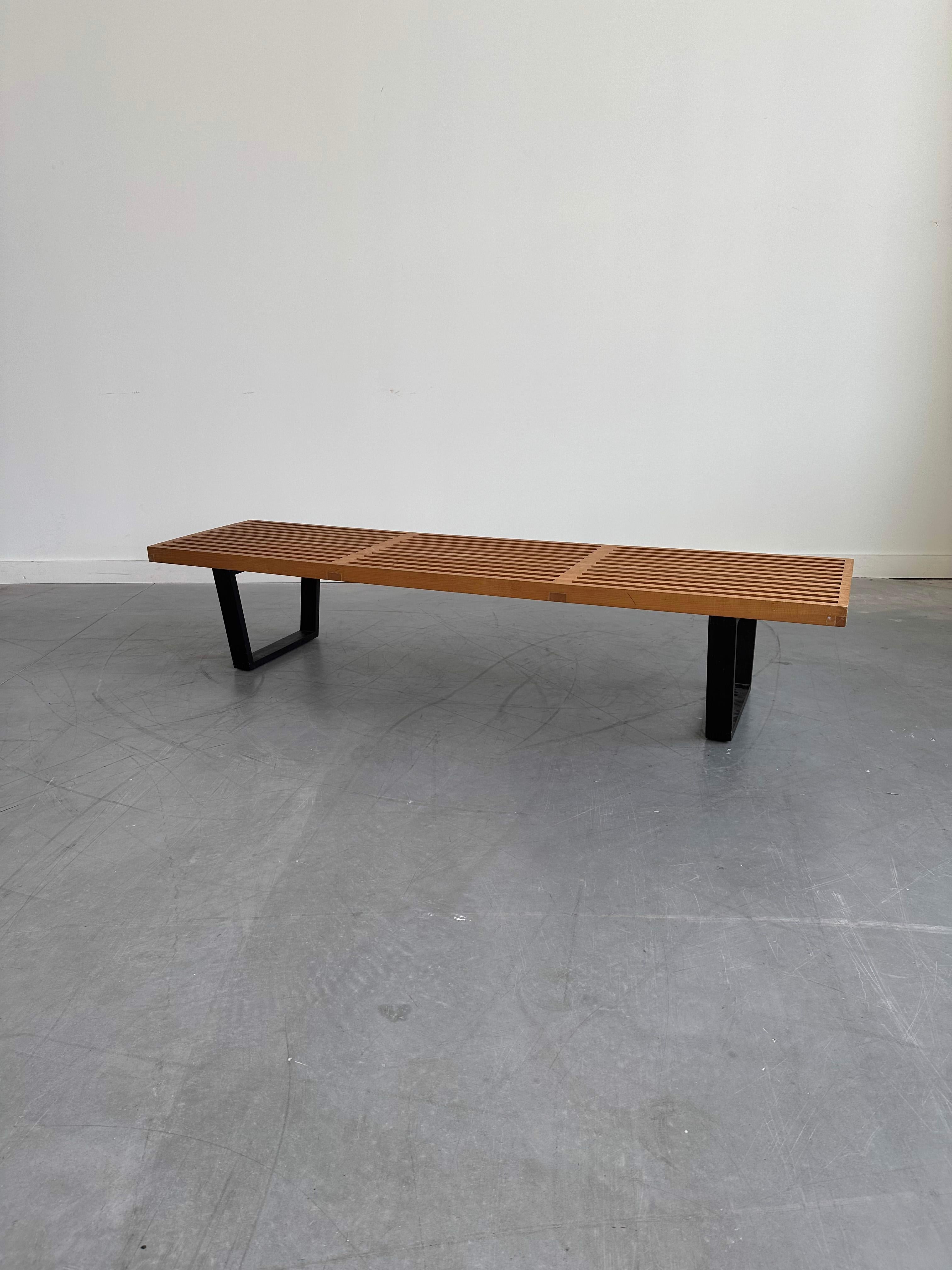 Mid-Century Modern Banc à lattes George Nelson pour Herman Miller en vente