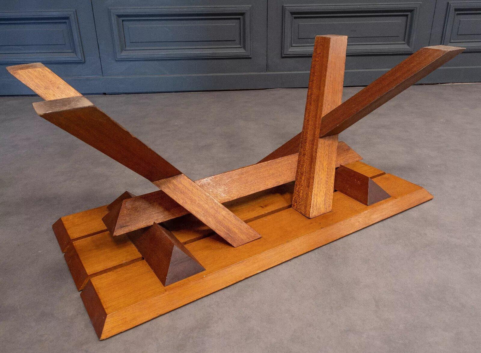 Table basse Dominique Zimbacca par Pierre Chapo 1970 en vente 6
