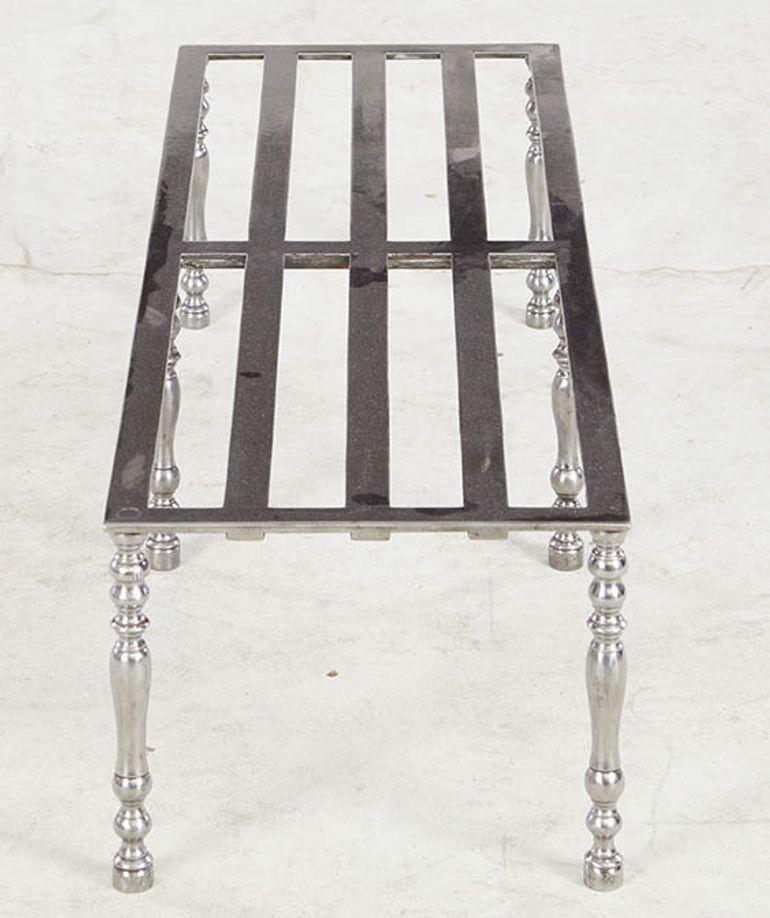 Slatted Six Leg Steel Luggage Stand For Sale 1