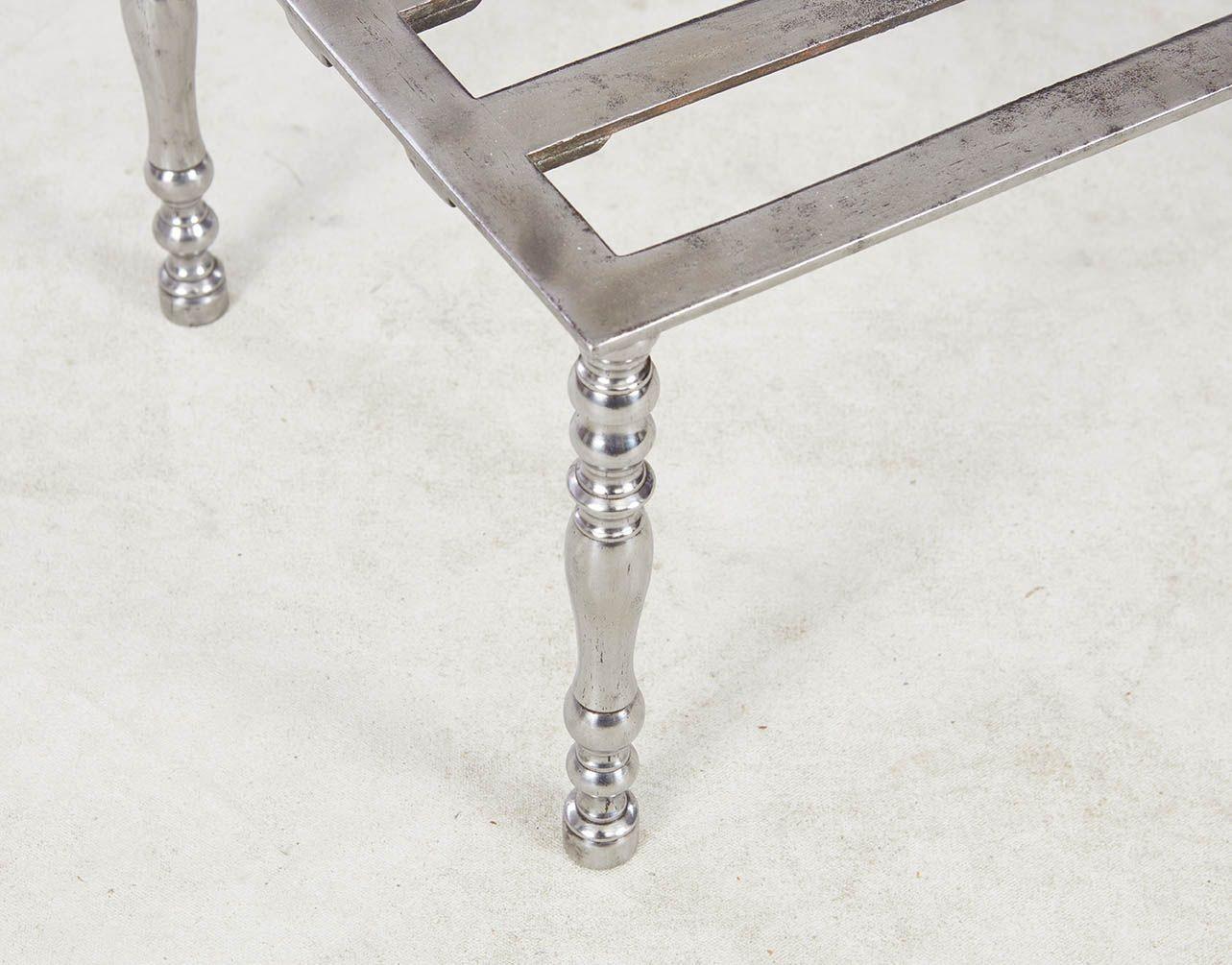 Slatted Six Leg Steel Luggage Stand For Sale 2