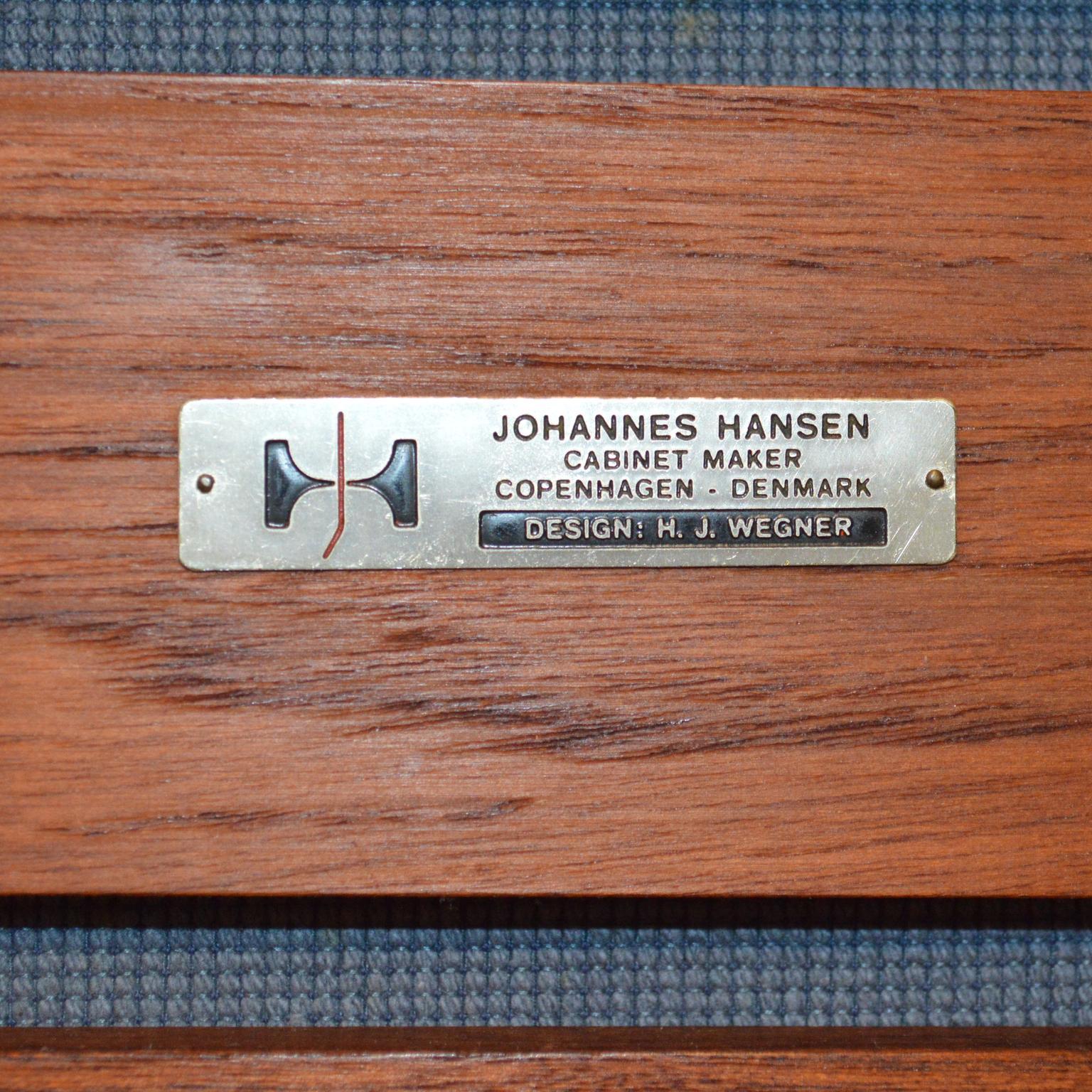 Hans Wegner Large Slatted Teak Bench for Johannes Hansen 3