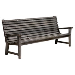 Slatted Teak Garden Bench, England, circa, 1930