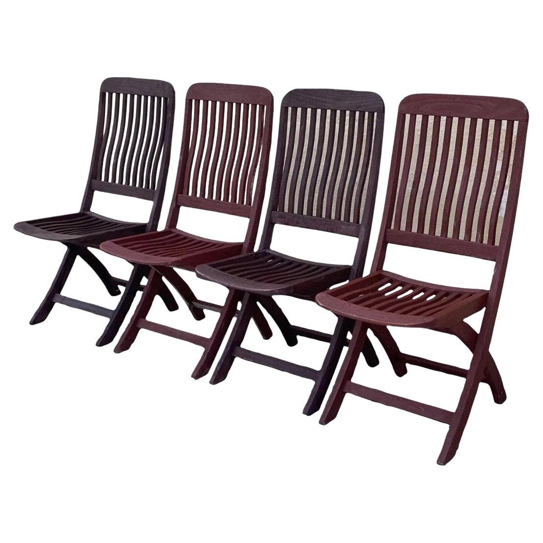 Klappstühle aus Teakholz für den Garten von Outdoor Classics - Satz von 4