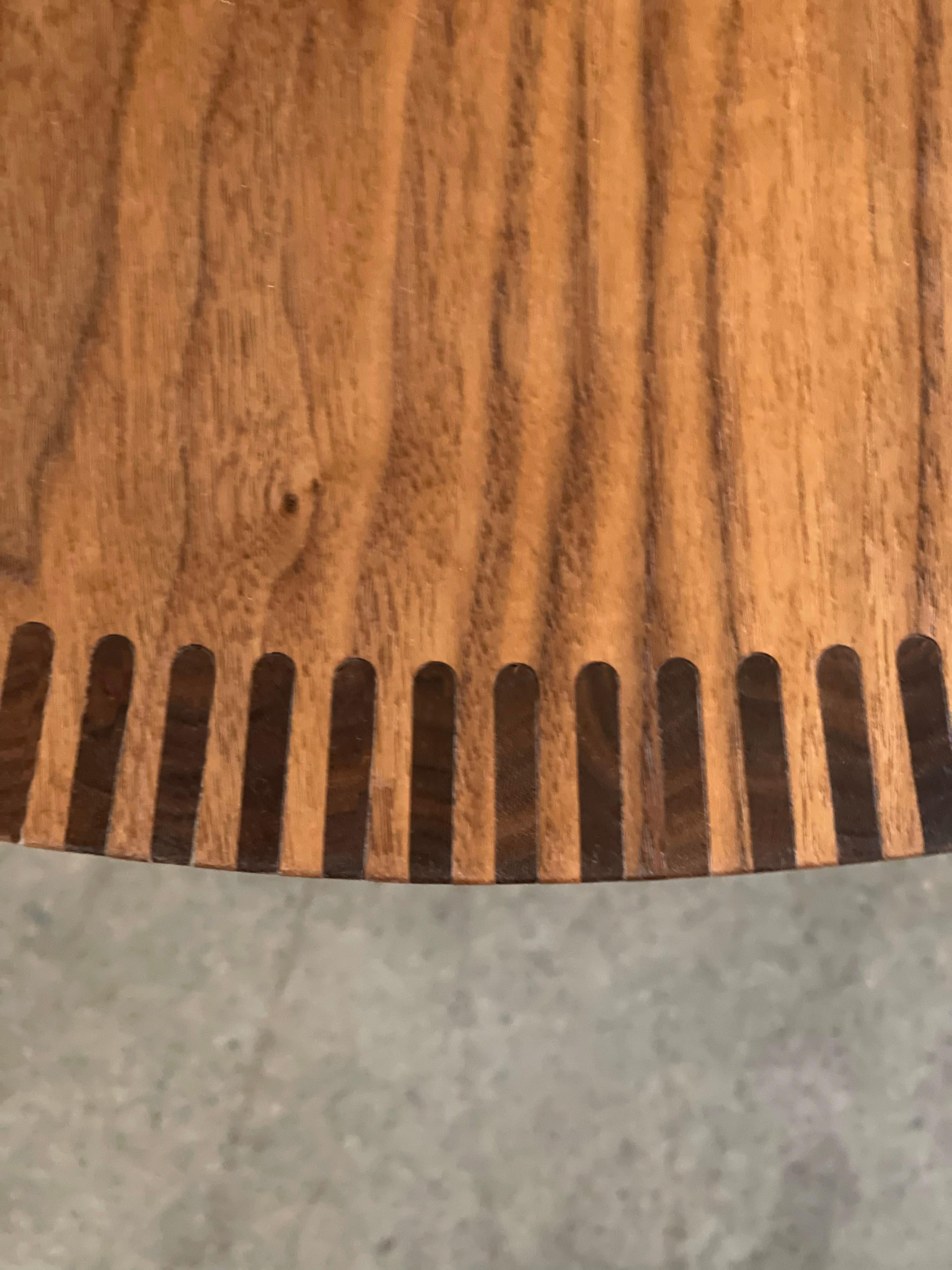 Organic Modern Highly Detailed Slatted Walnut Coffee Table. Custom Sizes Available For Sale