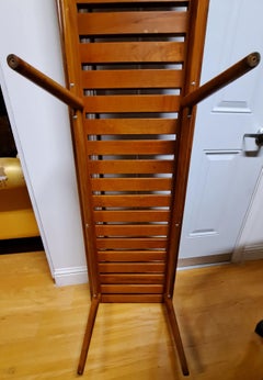 Slatted Wood Bench Table After Hans Wegner