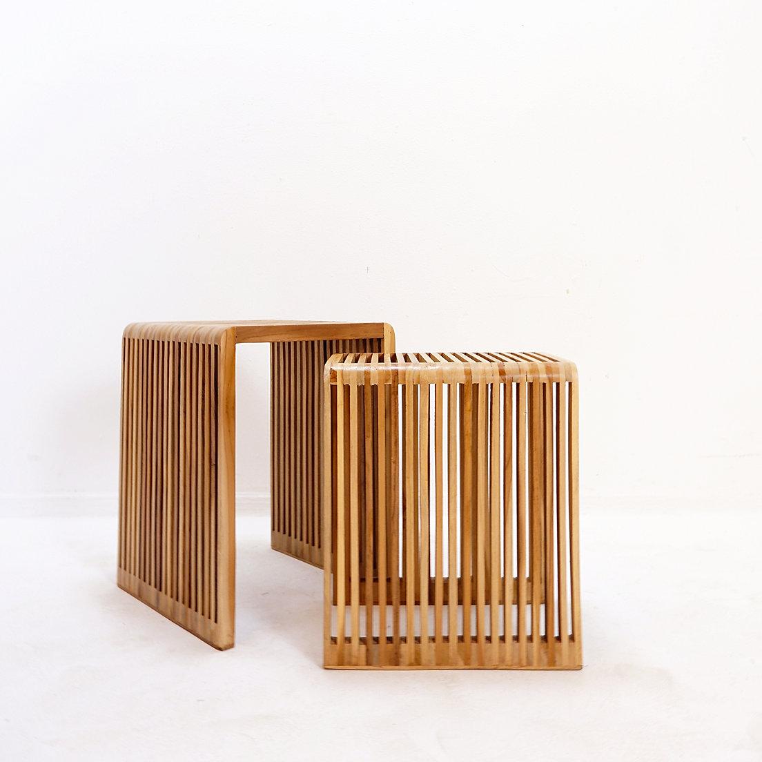 Lattenrost Wood Nesting Tables im Angebot 3