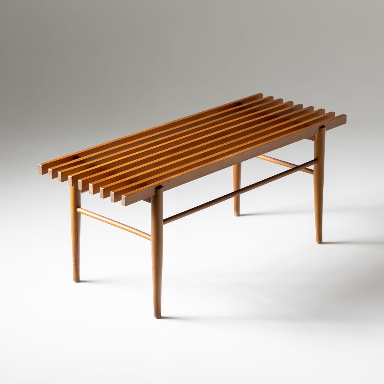 Slatted Wooden Benches, Italy Mid-20th Century For Sale 1