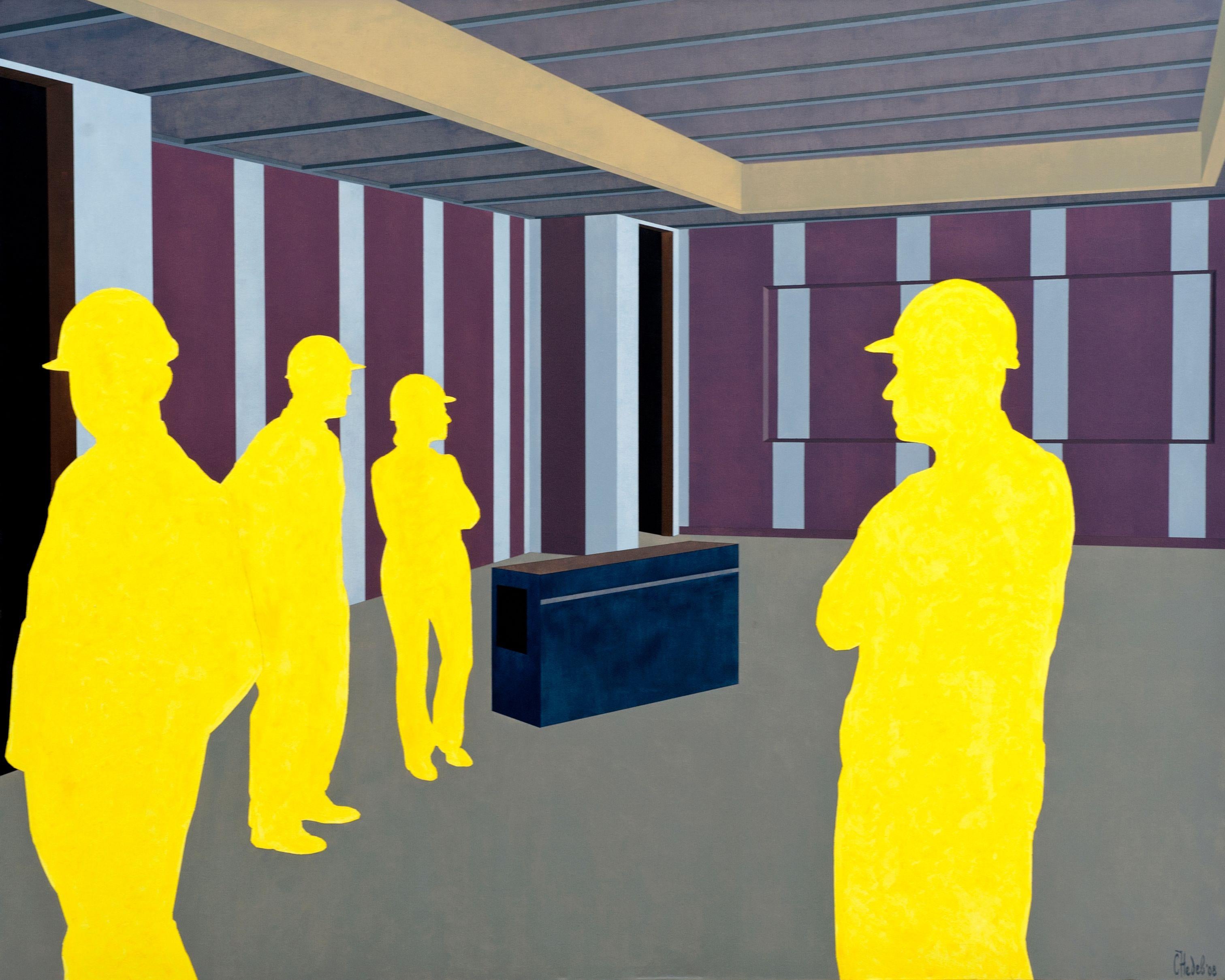 Visione posturbana n. 3, Pittura, Olio su tela - Painting di Slav Nedev