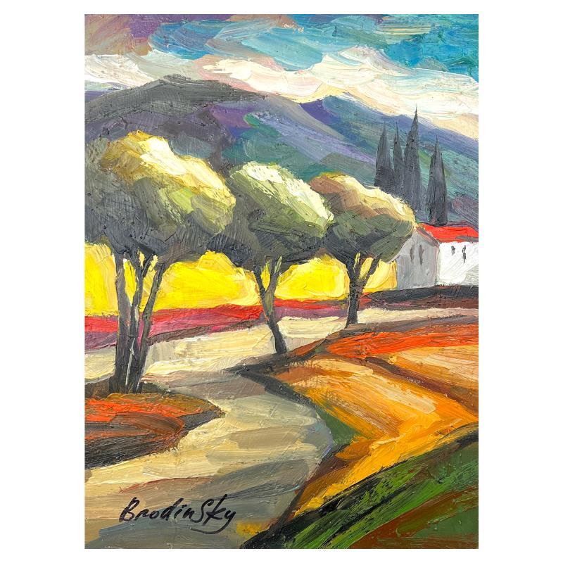 Slava Brodinsky  Landscape Painting - Hand Signed Original Painting on Canvas