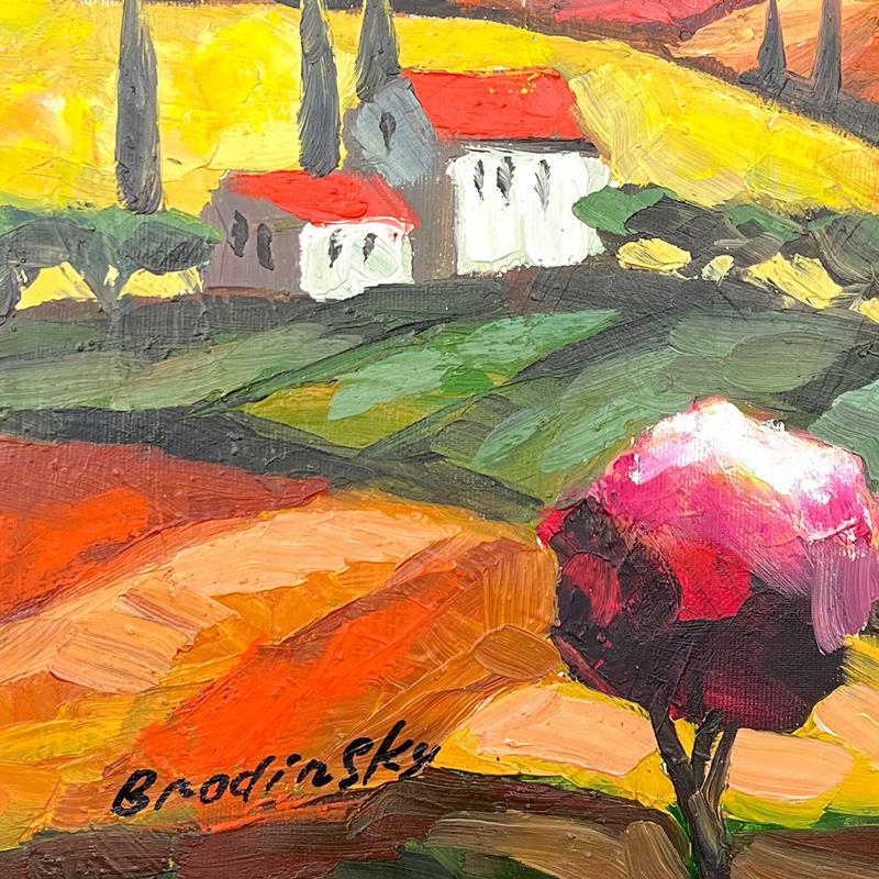 This is an original painting oil on canvas by Slava Brodinsky. Hand signed by the artist, this piece comes with a letter of authenticity. Measures approximately 16
