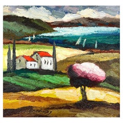Slava Brodinsky Hand Signed Original Painting on Canvas