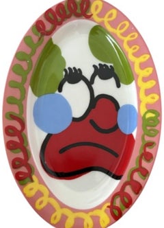 Clown - original hand painted plate By Slawn