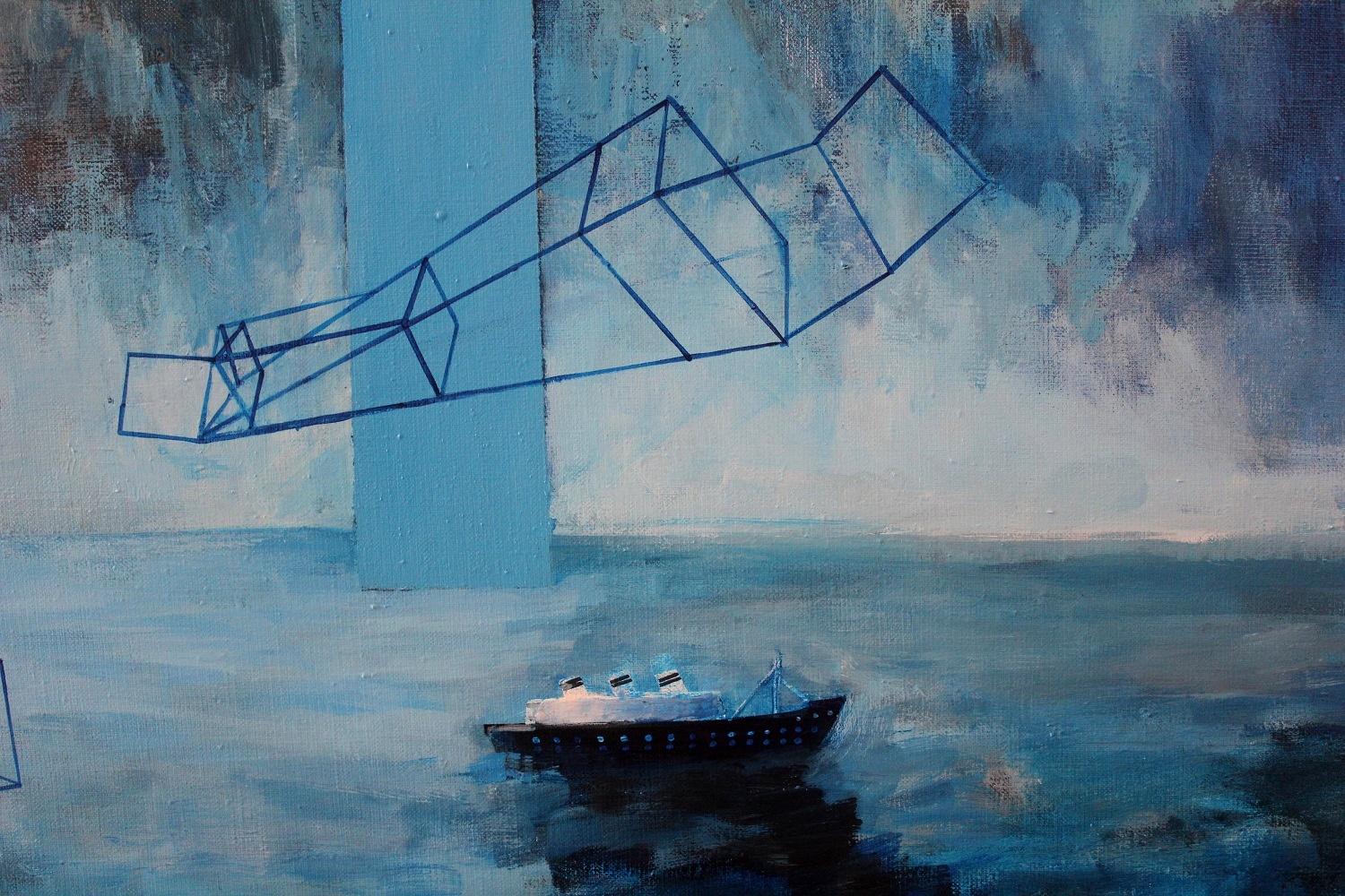 Transatlantic - XXI century, Acrylic Painting, Abstract and figurative For Sale 2