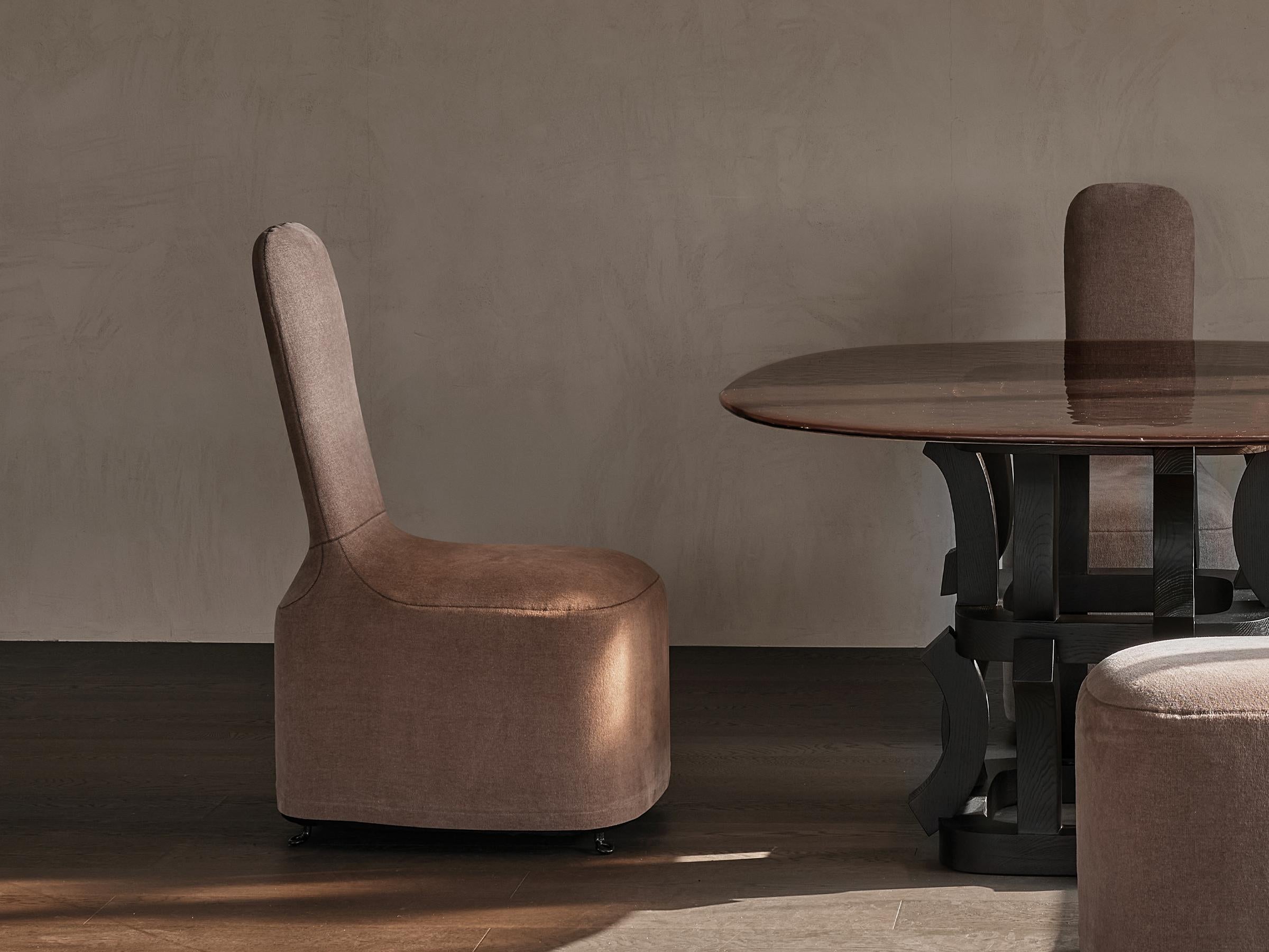 Slay Chair by DAaZ
Dimensions: D 66.5 x W 43 x H 102 cm.
Materials: Wood, fabric.


DAaZ Furniture honors the spirit of adventure. We embrace the escape of the ordinary and revel in the magic that’s found in the unexpected. Our artistic ability