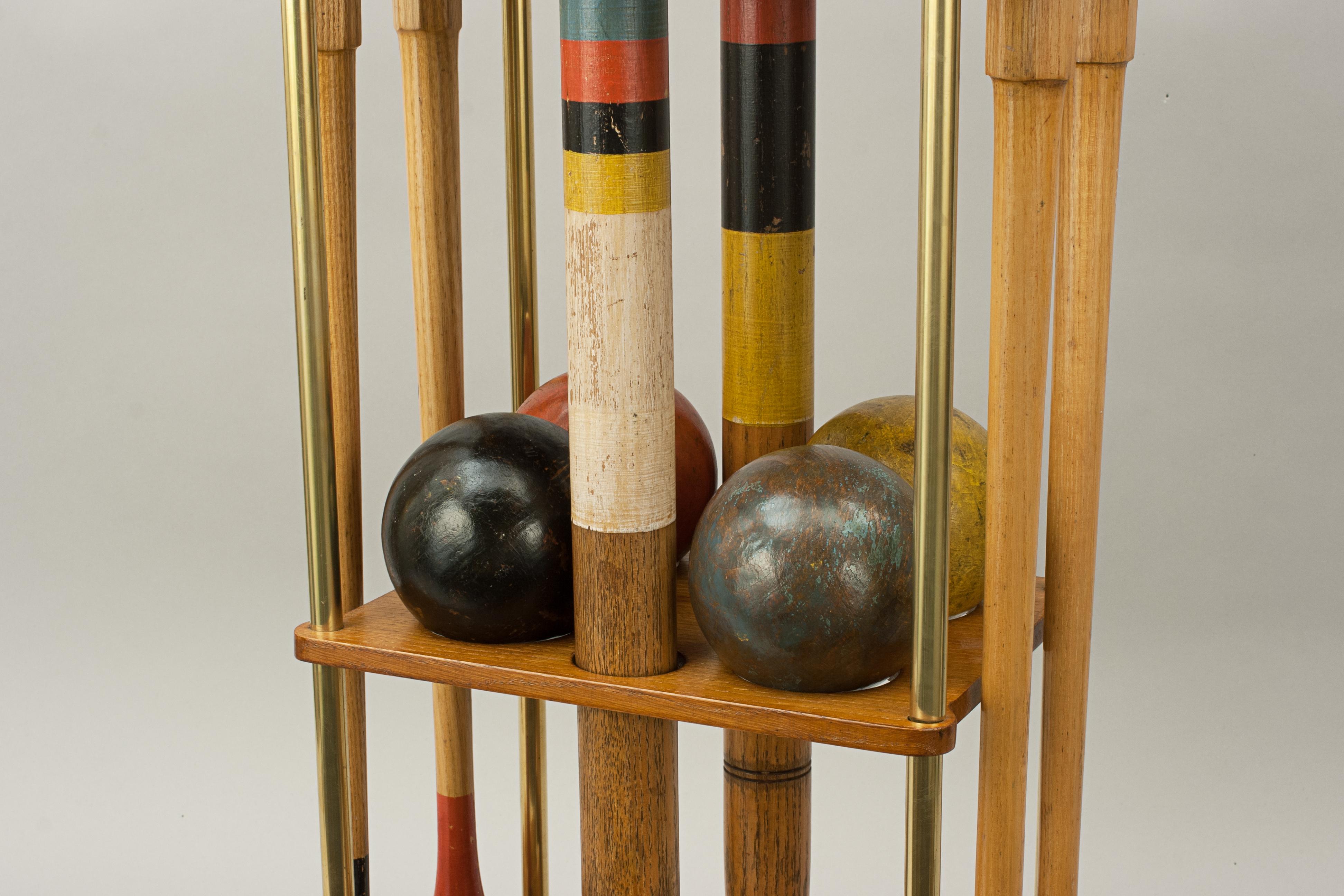 Sporting Art Slazenger Croquet Set on New Stand