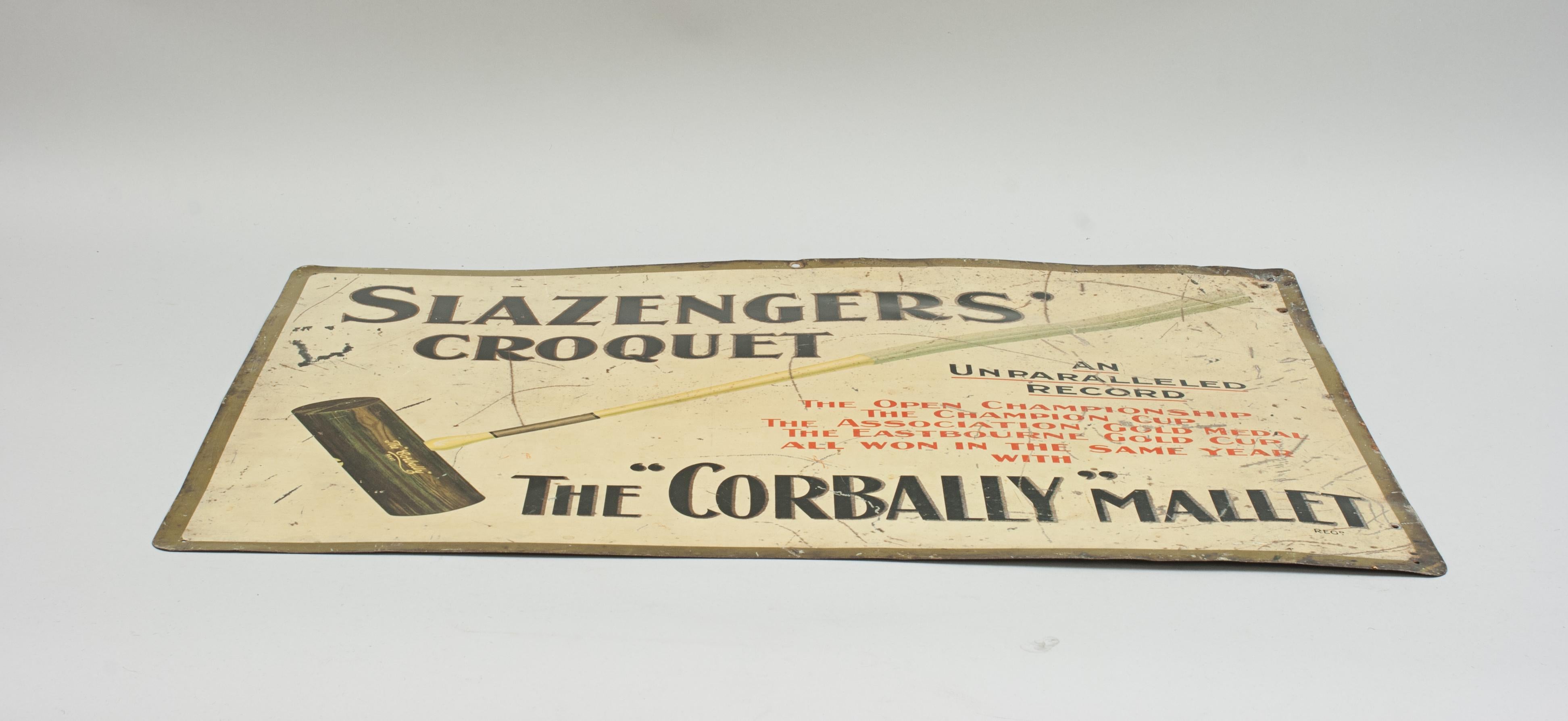 Slazenger 'the Corbally' Croquet Mallet Advertising Sign 2